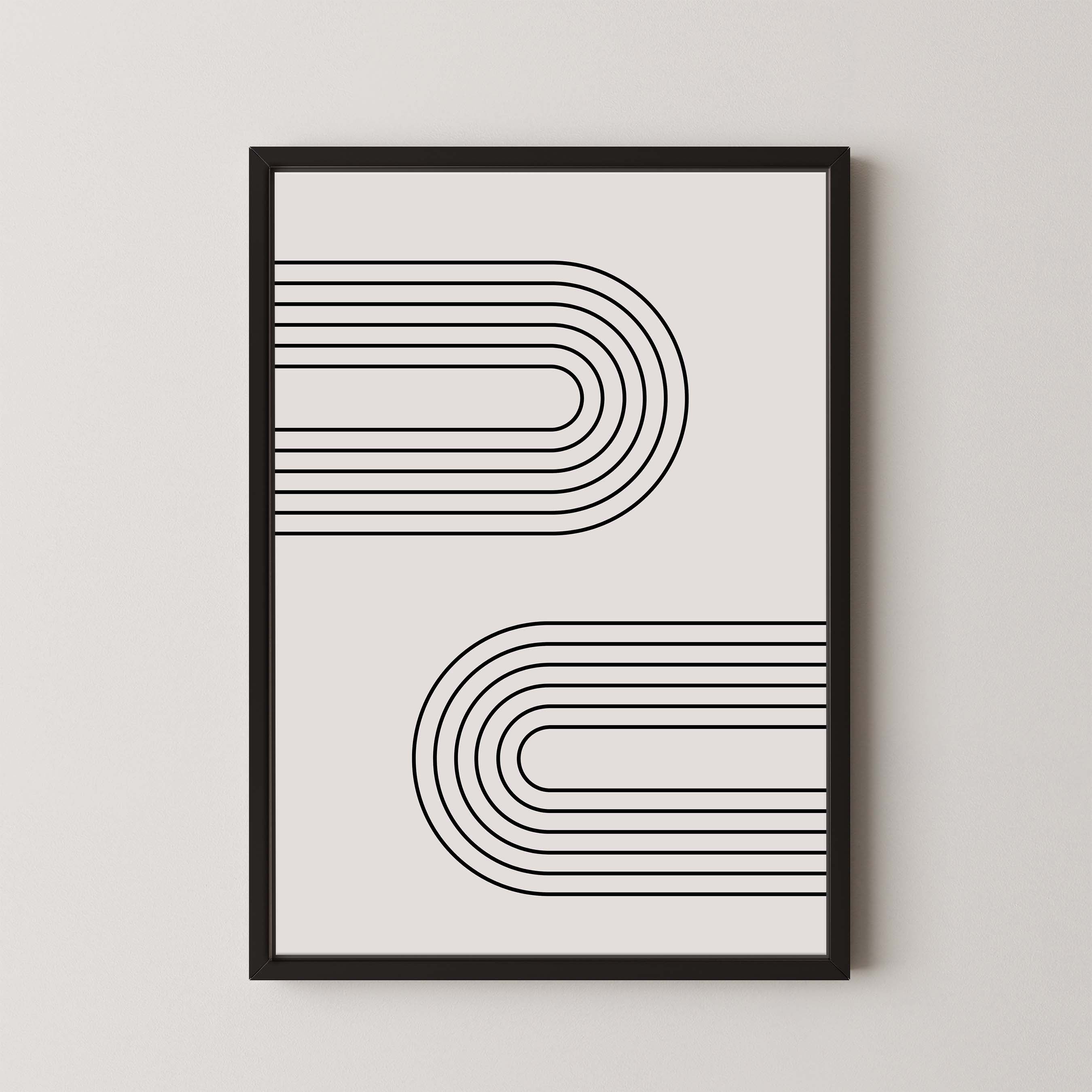 Abstract Arches Horizontal in Cream
