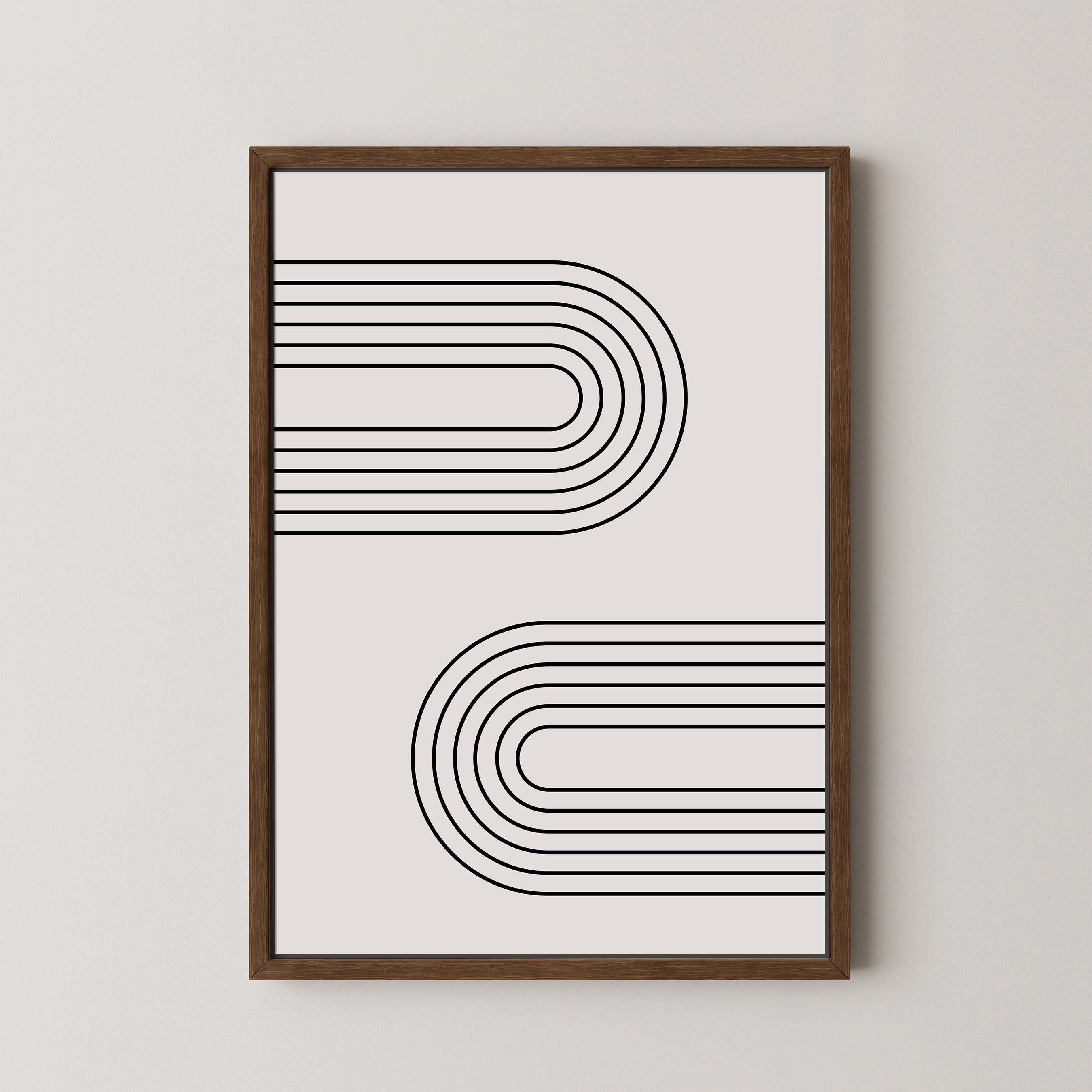 Abstract Arches Horizontal in Cream