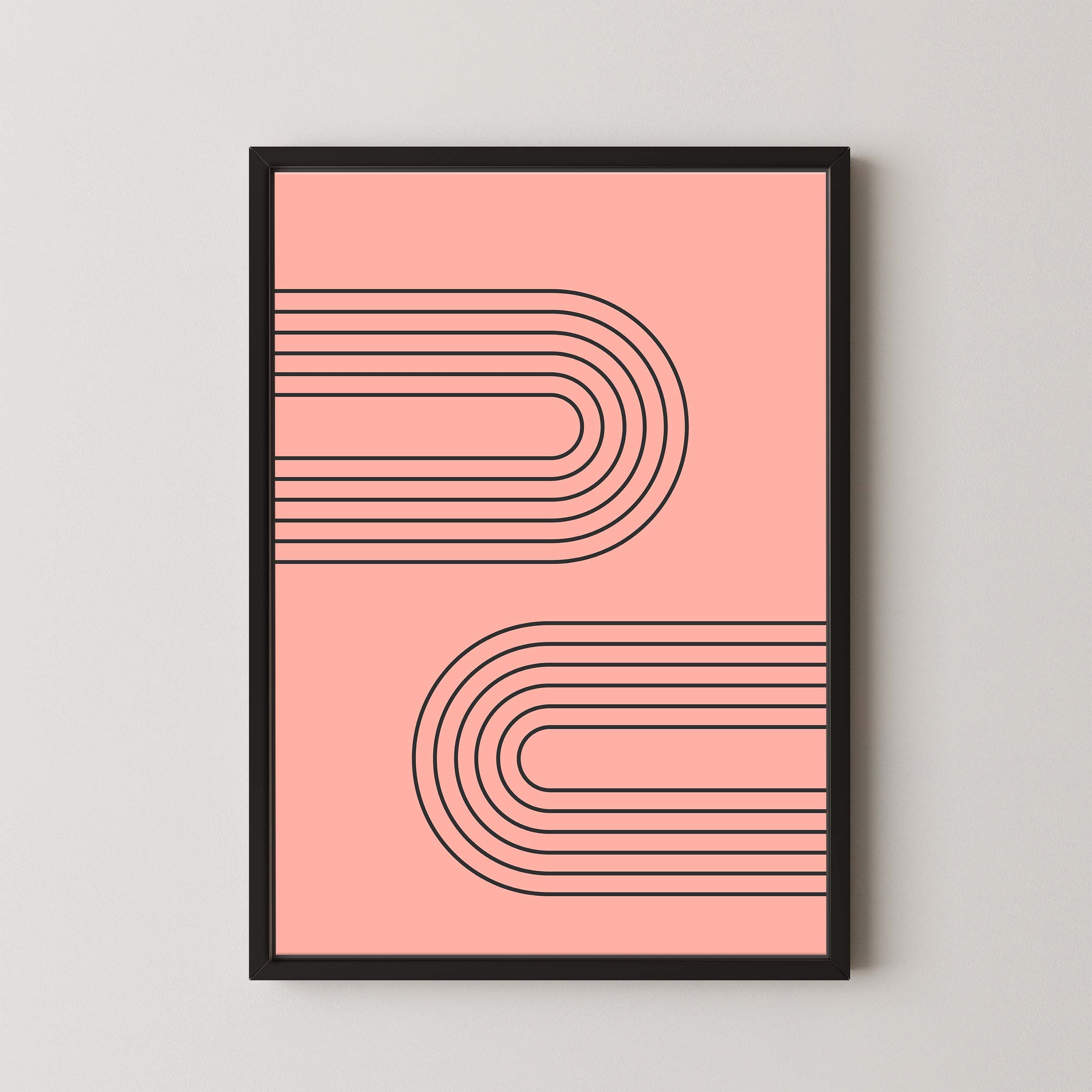 Abstract Arches Horizontal in Salmon