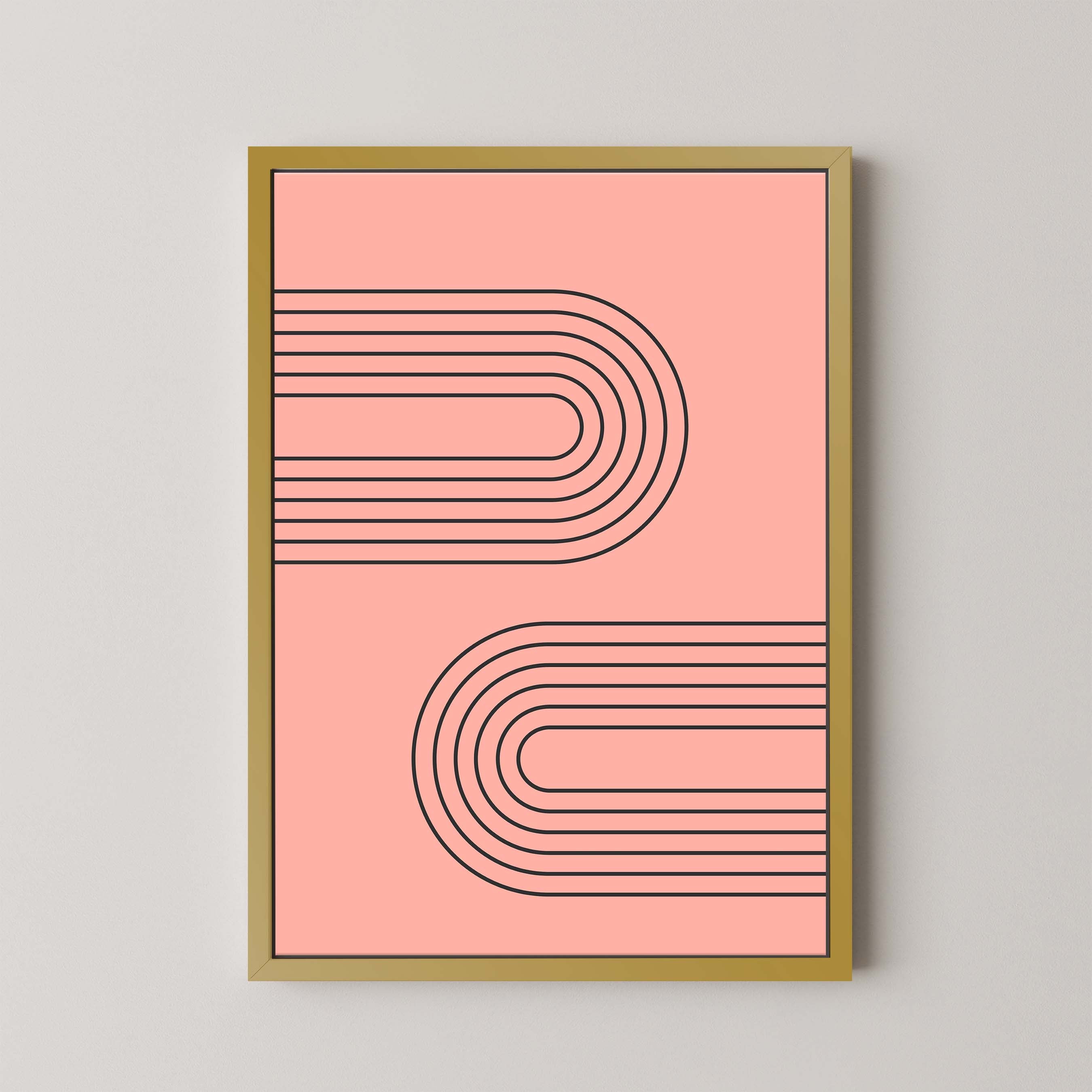 Abstract Arches Horizontal in Salmon