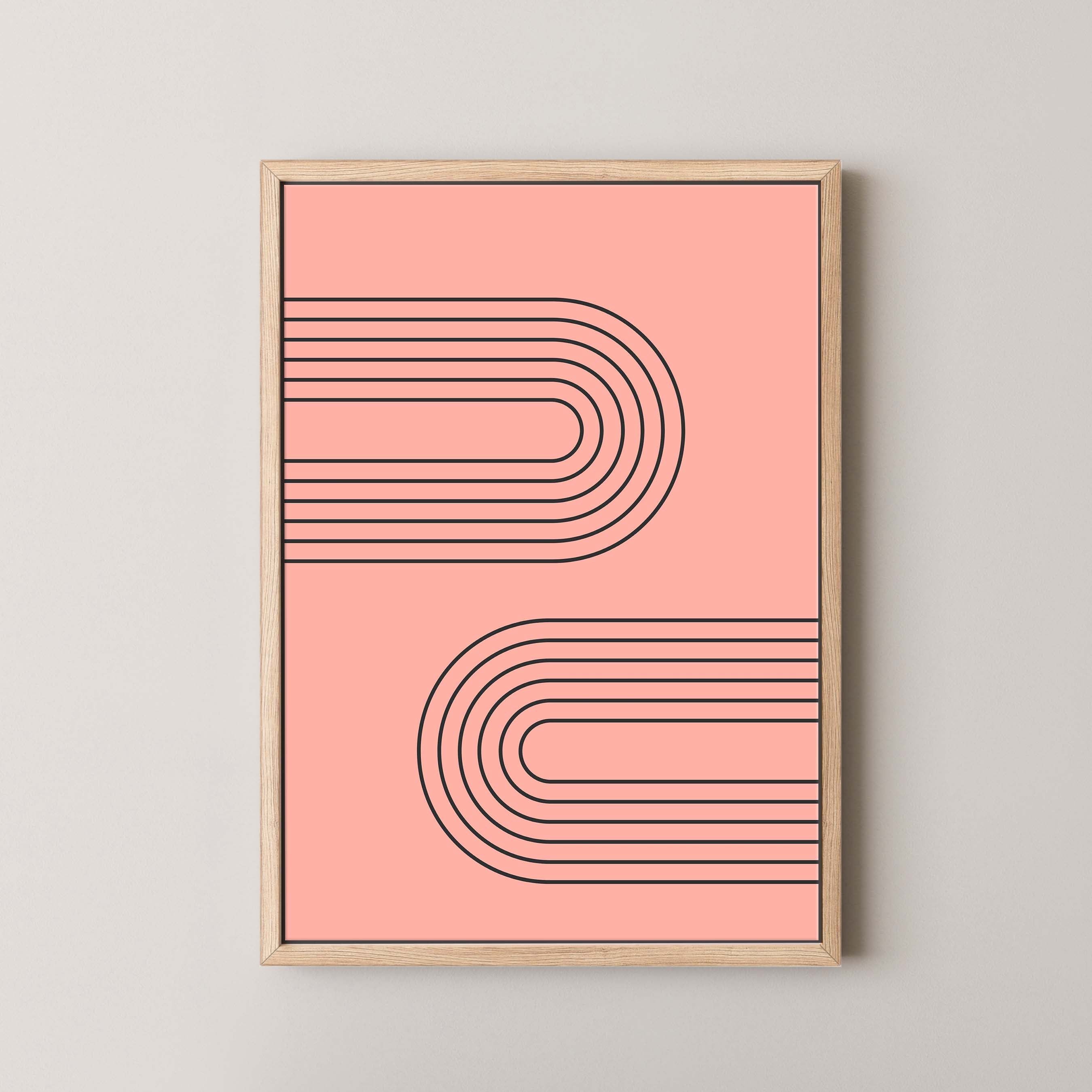 Abstract Arches Horizontal in Salmon