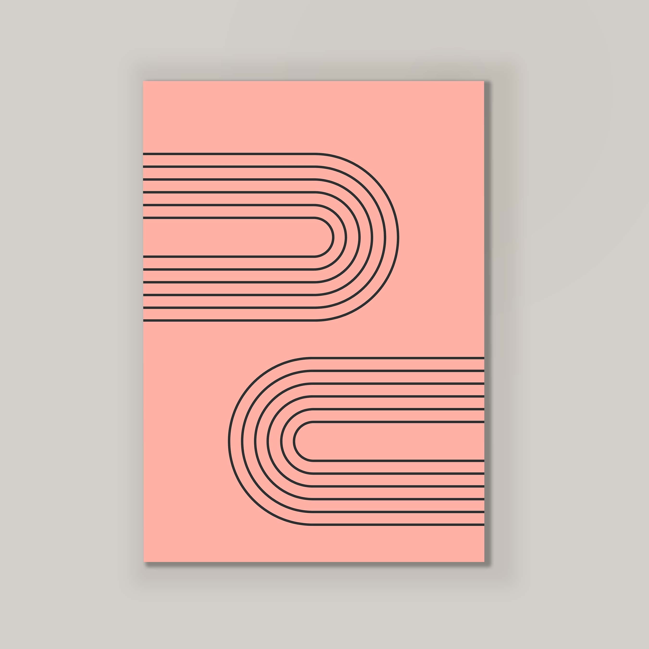 Abstract Arches Horizontal in Salmon