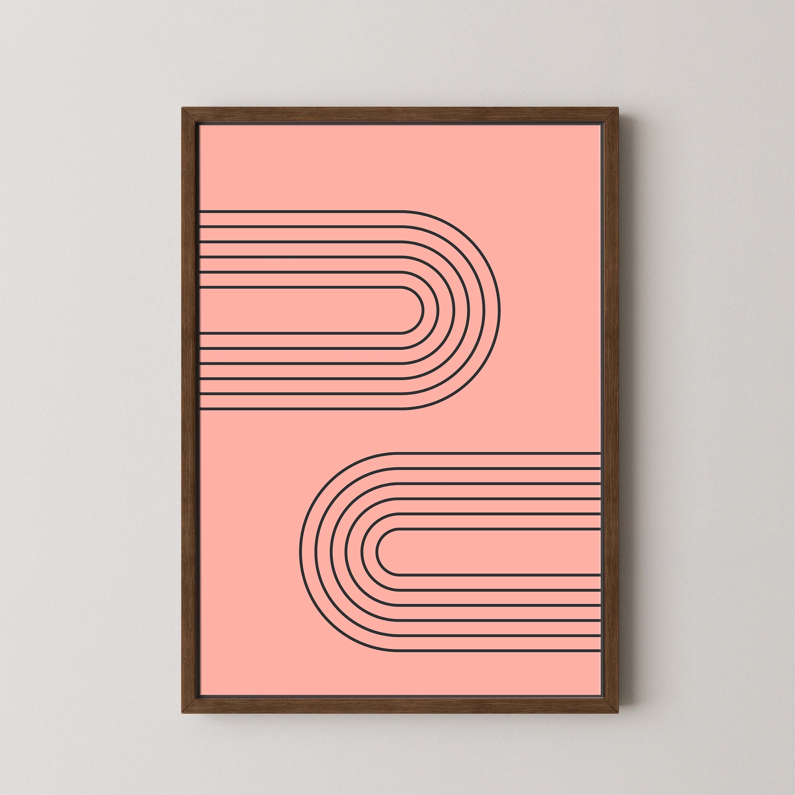 Abstract Arches Horizontal in Salmon