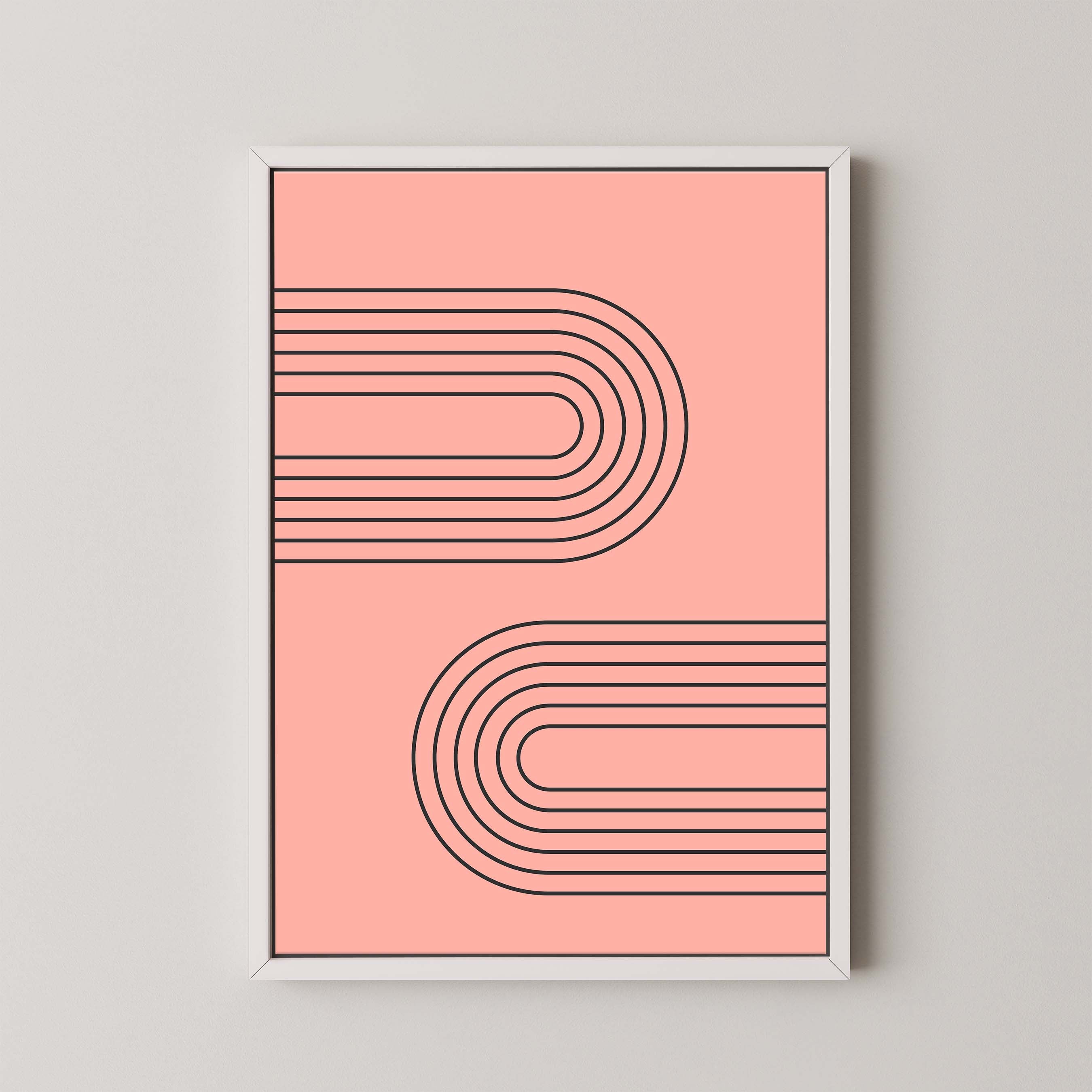 Abstract Arches Horizontal in Salmon