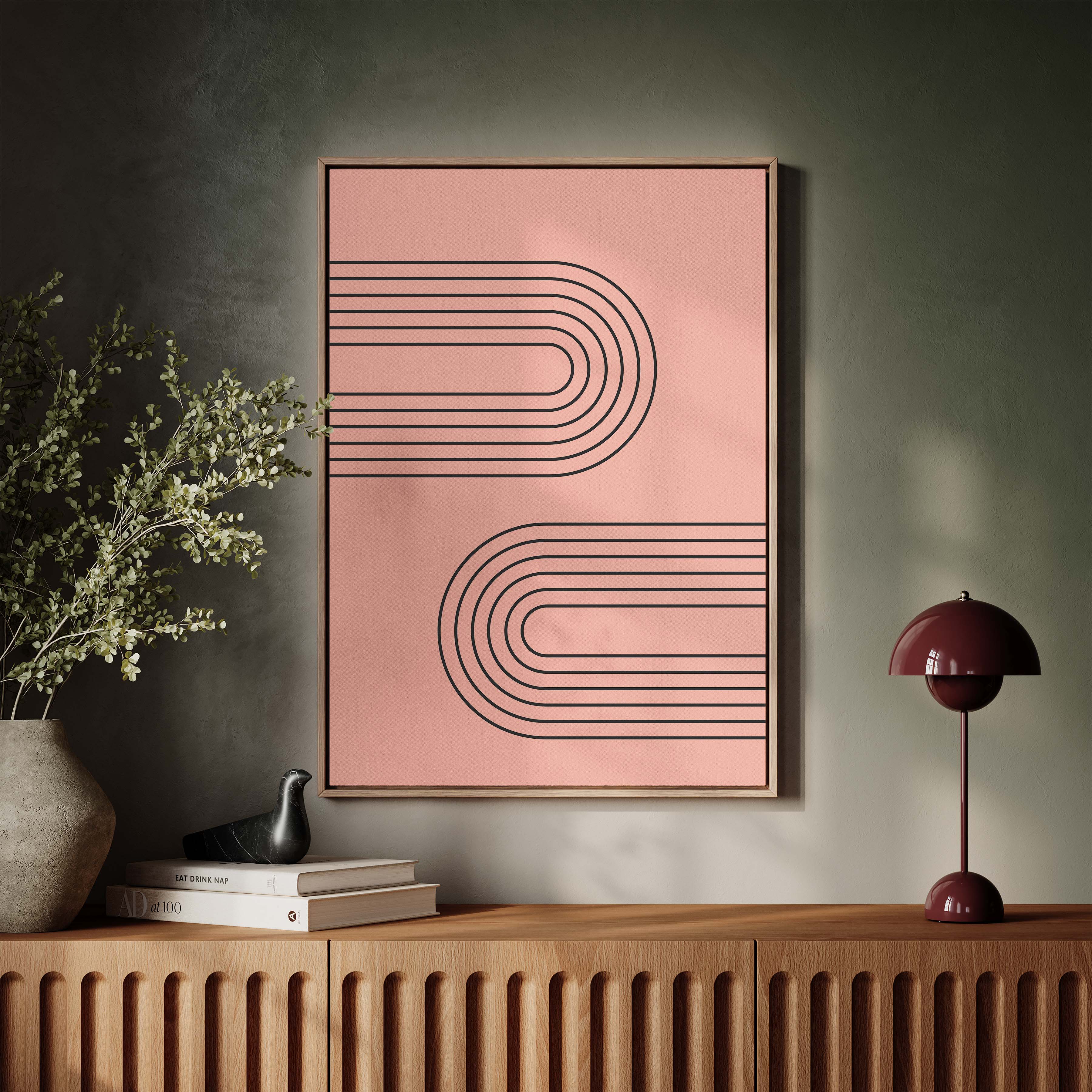 Abstract Arches Horizontal in Salmon