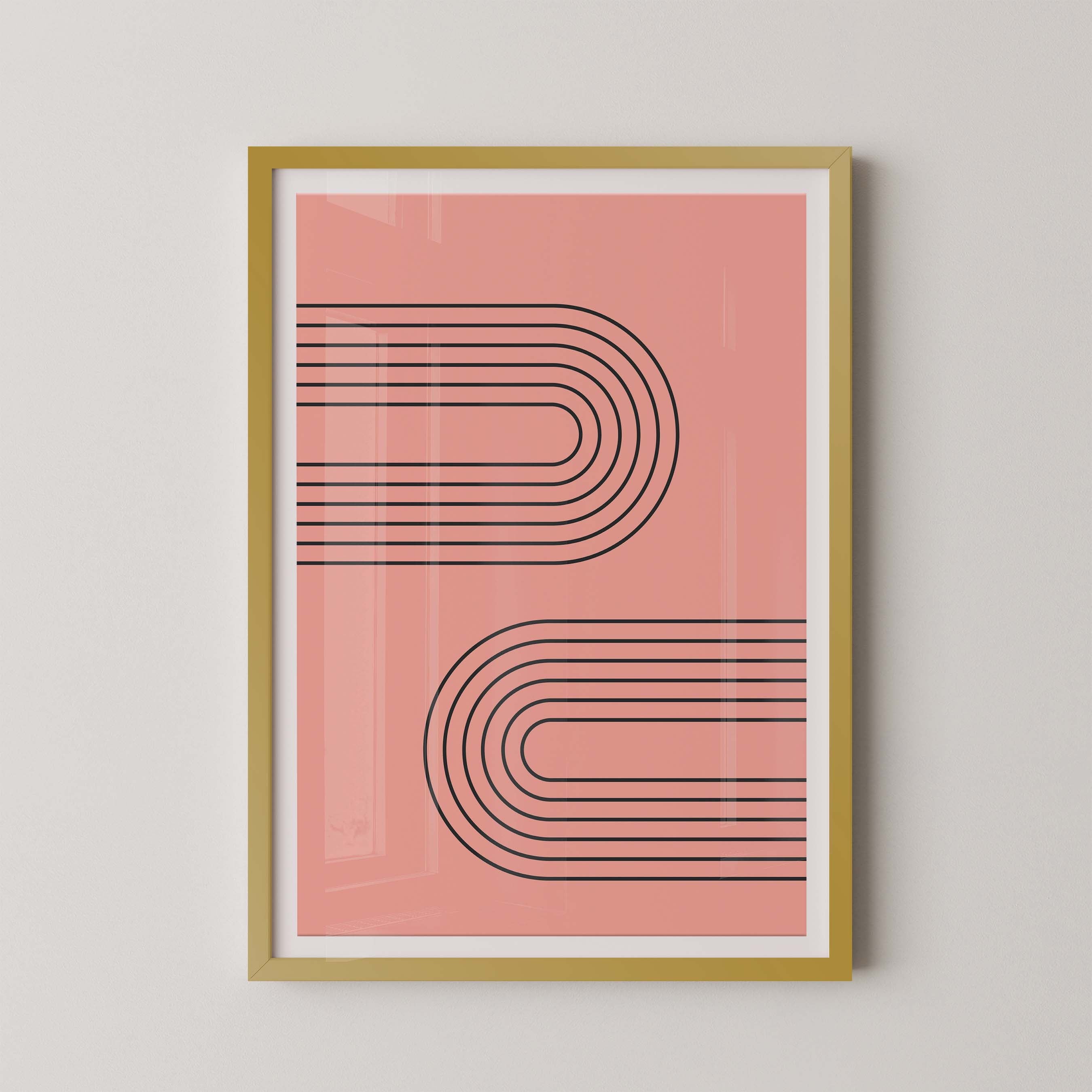 Abstract Arches Horizontal in Salmon