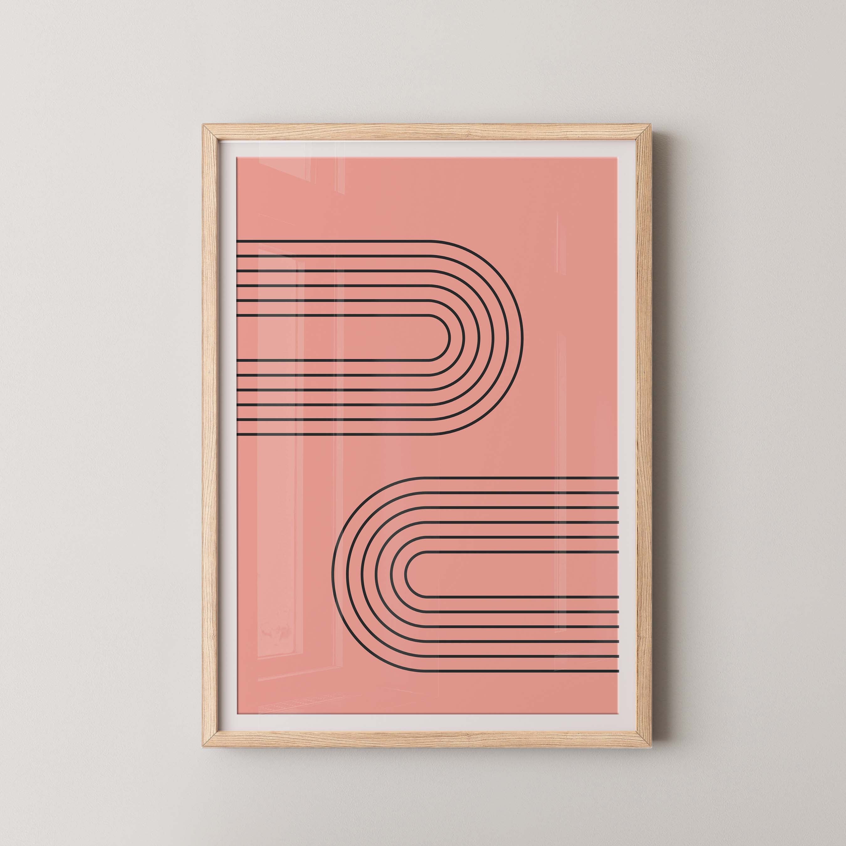 Abstract Arches Horizontal in Salmon