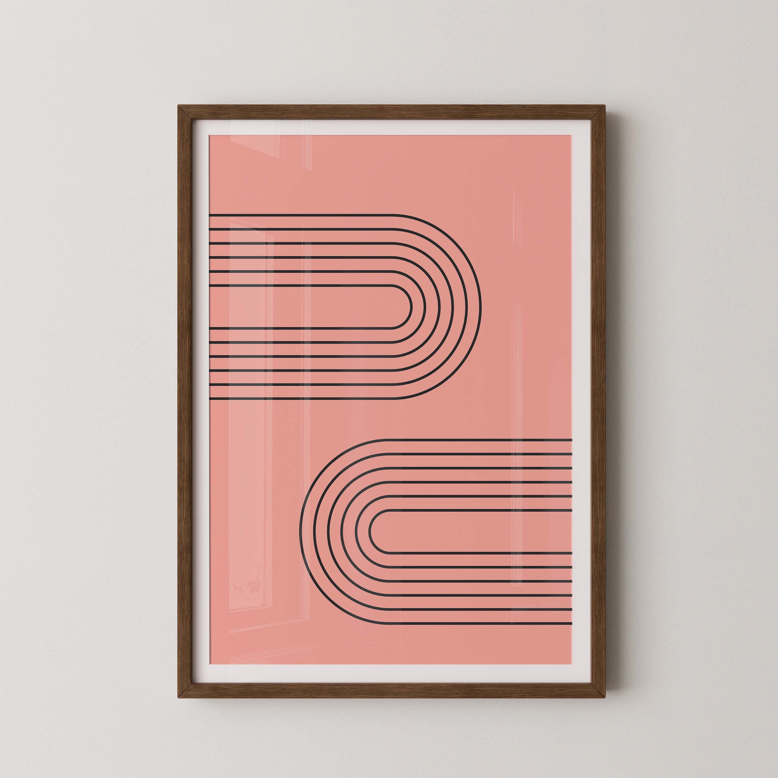 Abstract Arches Horizontal in Salmon