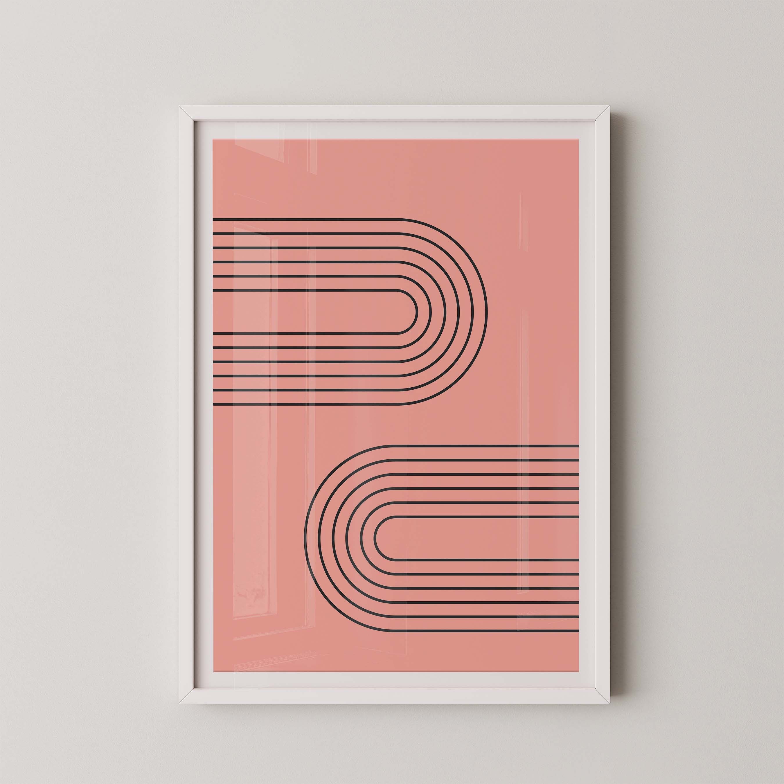 Abstract Arches Horizontal in Salmon
