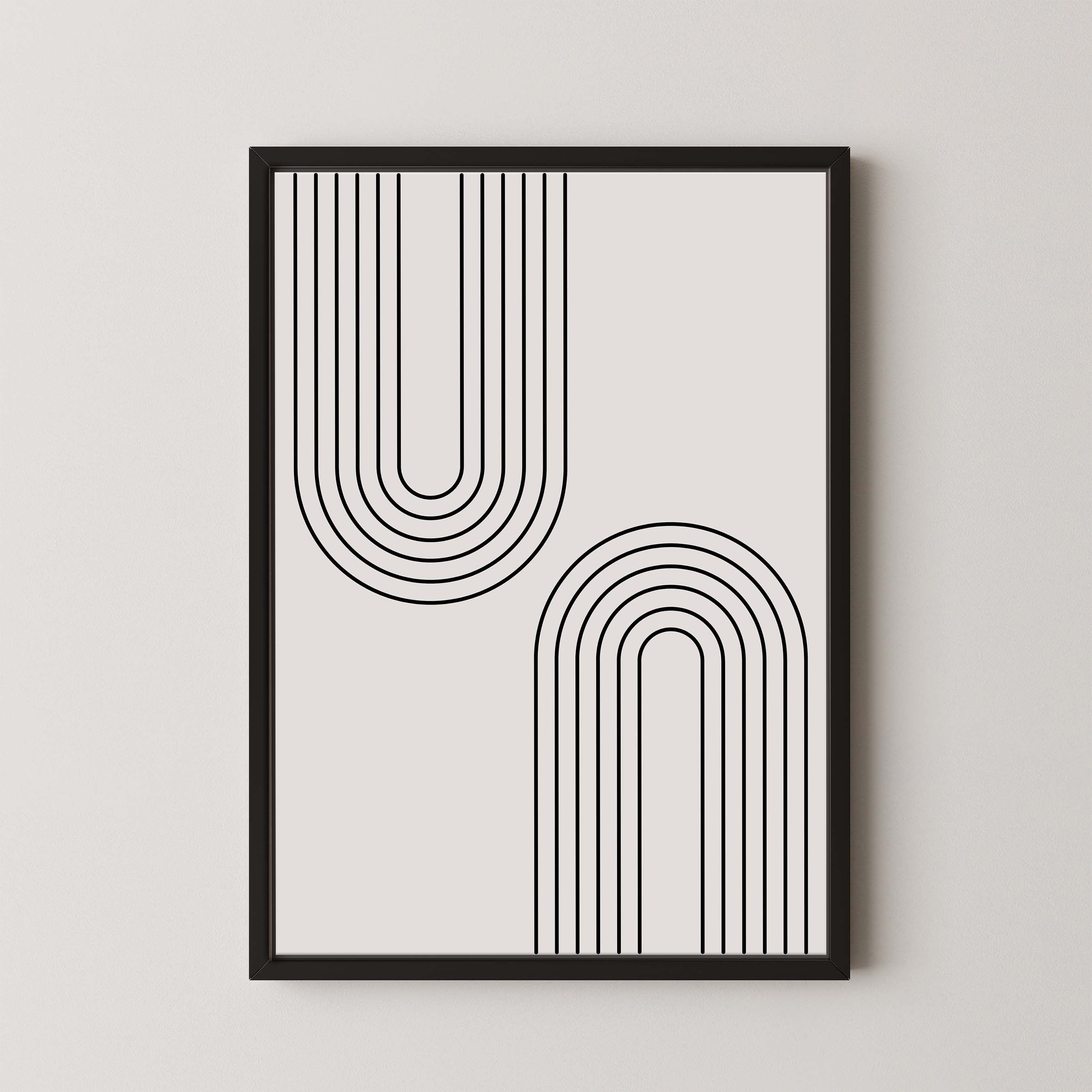 Abstract Arches Vertical in Cream