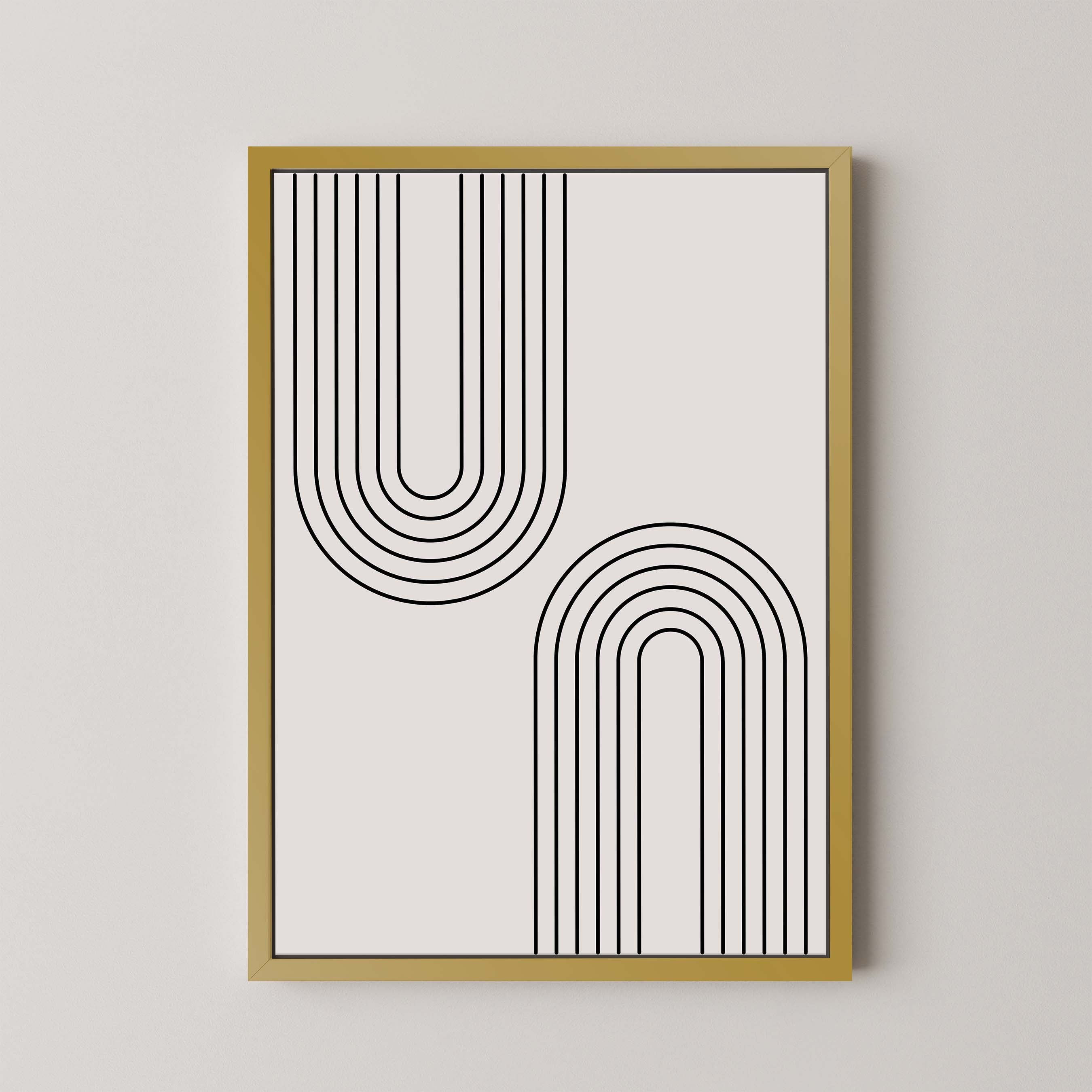 Abstract Arches Vertical in Cream