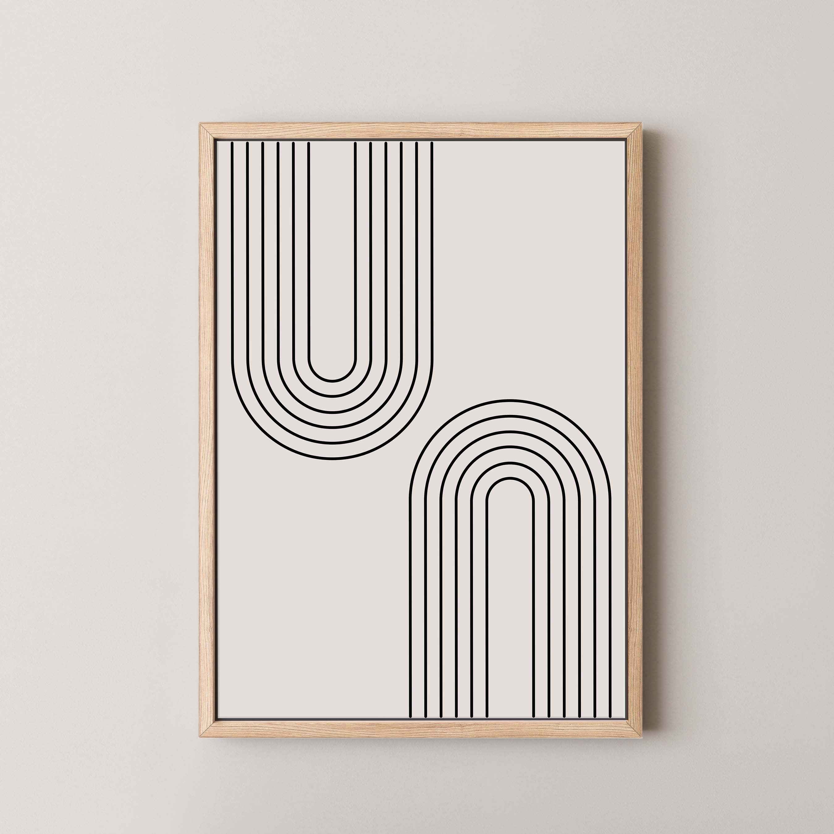 Abstract Arches Vertical in Cream