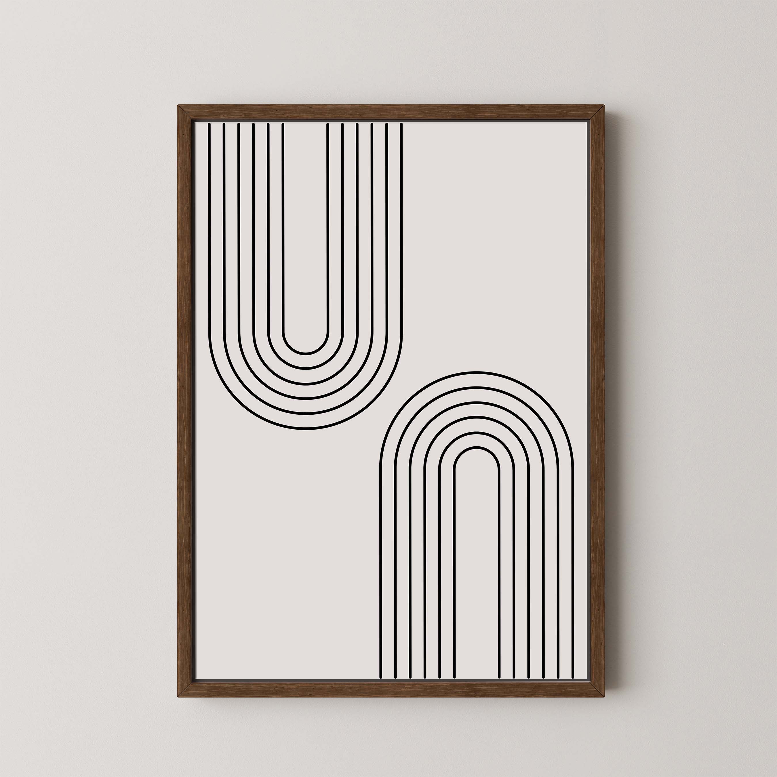 Abstract Arches Vertical in Cream