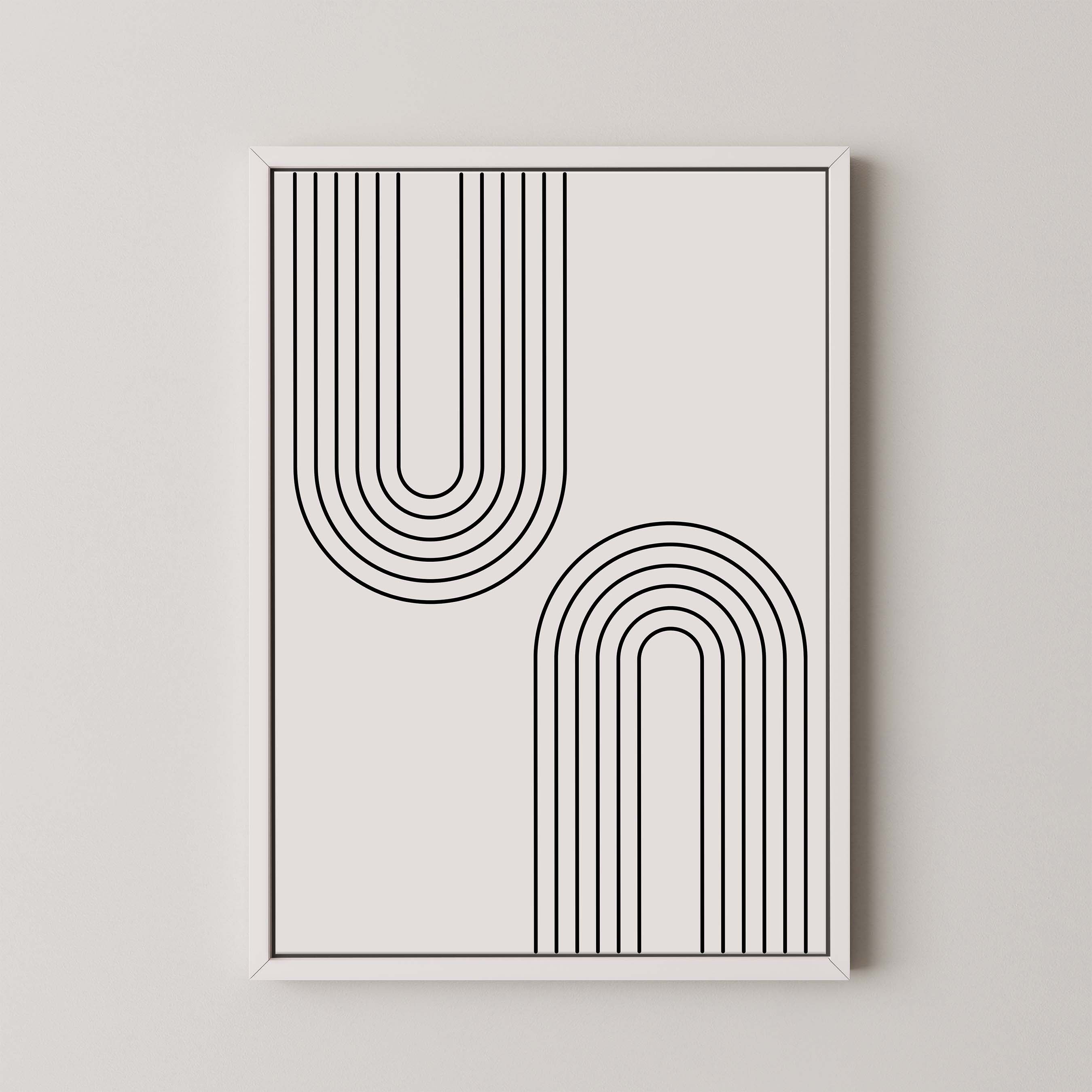 Abstract Arches Vertical in Cream