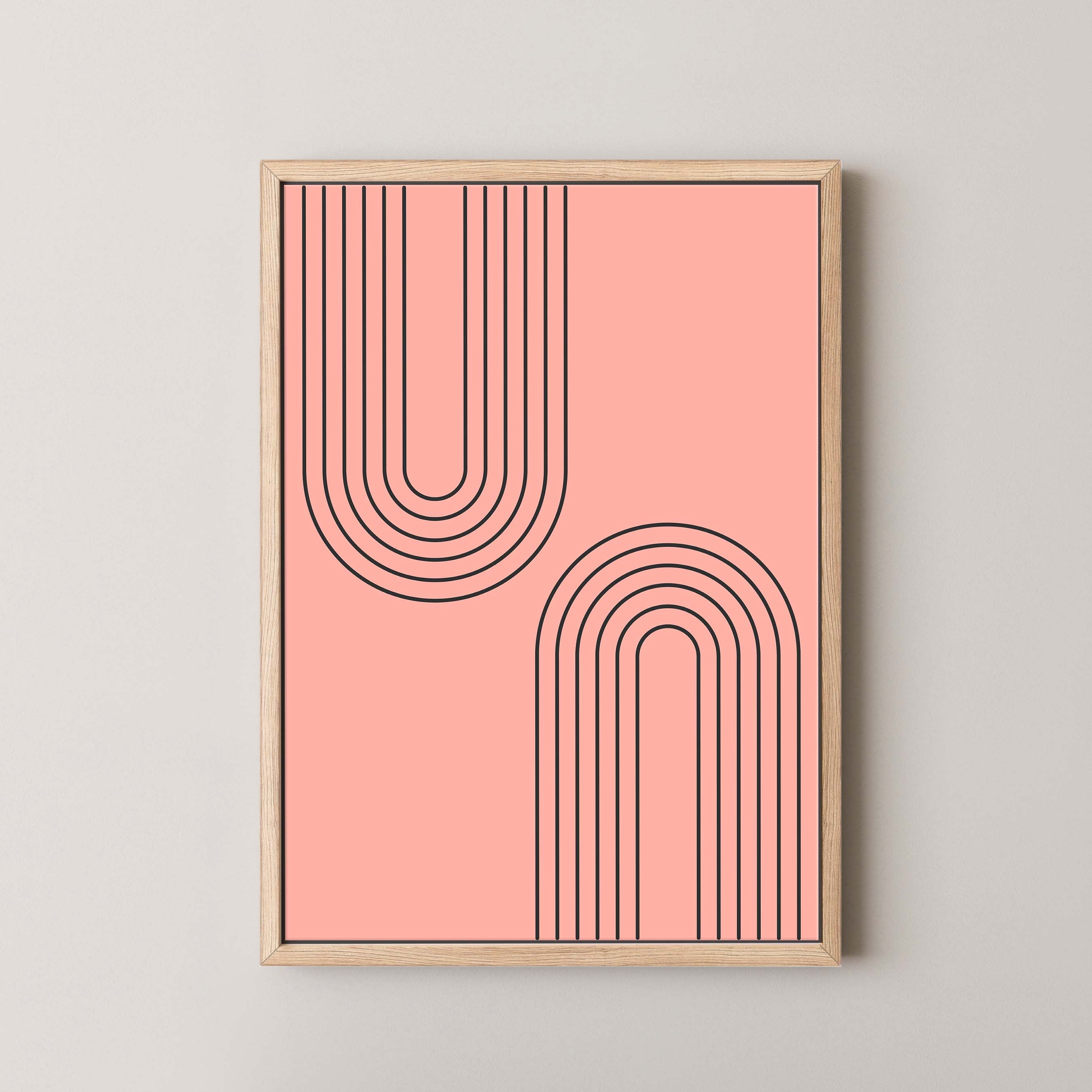 Abstract Arches Vertical in Salmon