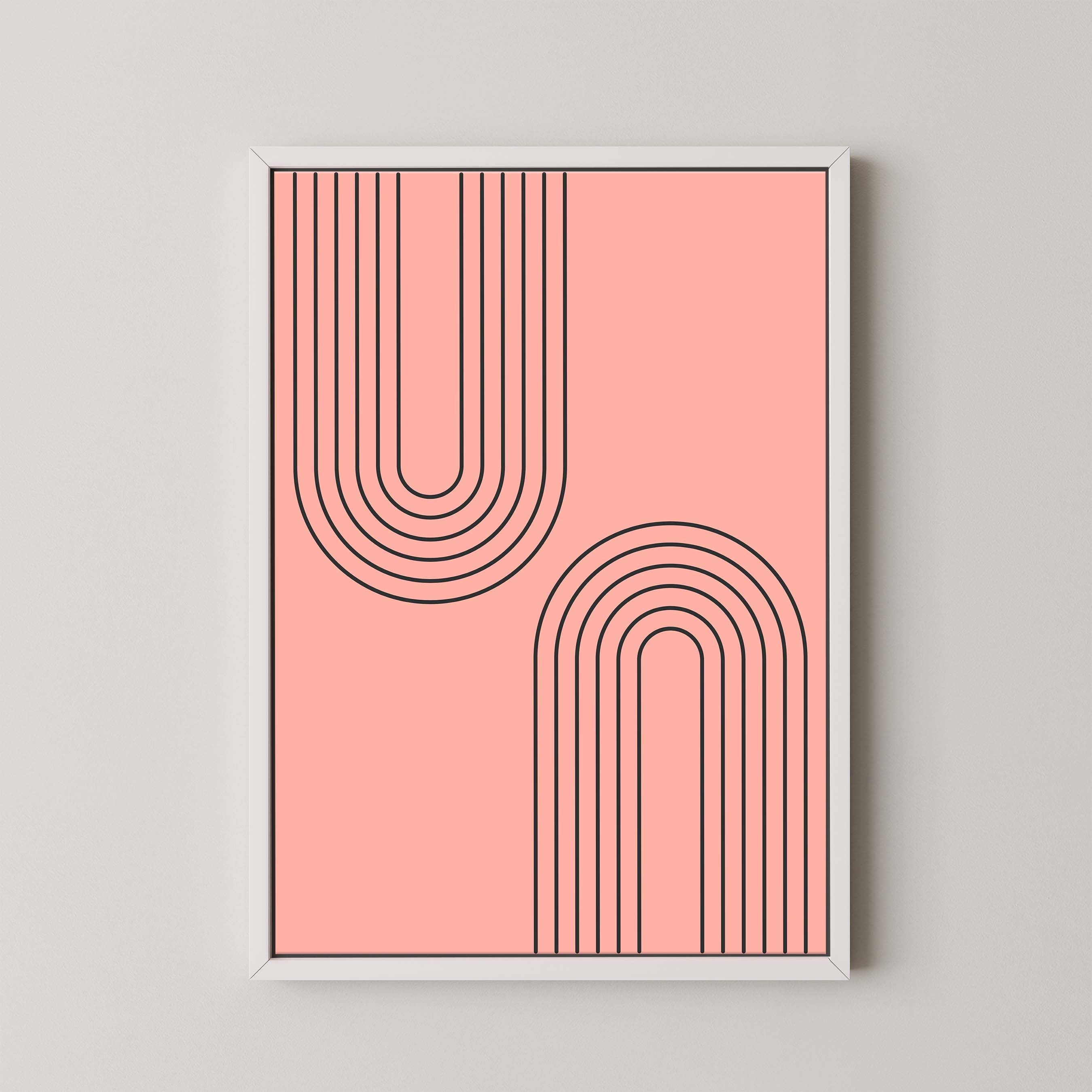 Abstract Arches Vertical in Salmon
