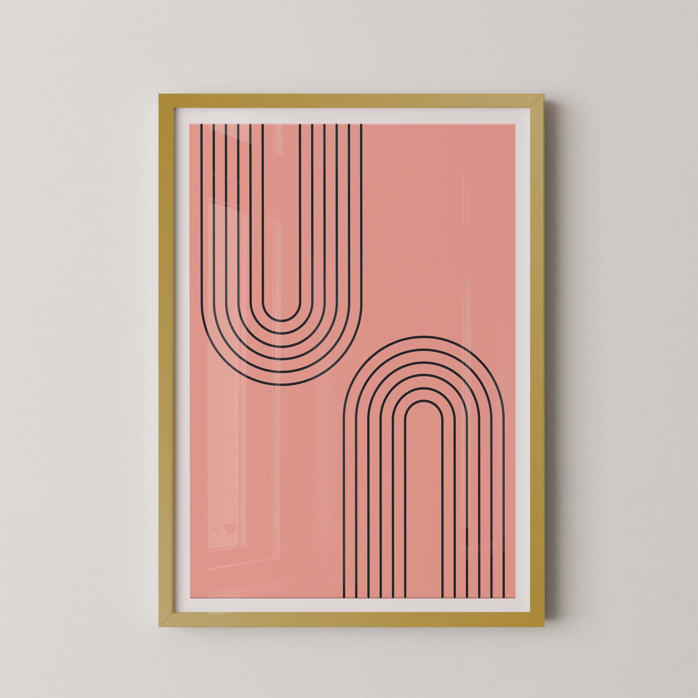 Abstract Arches Vertical in Salmon