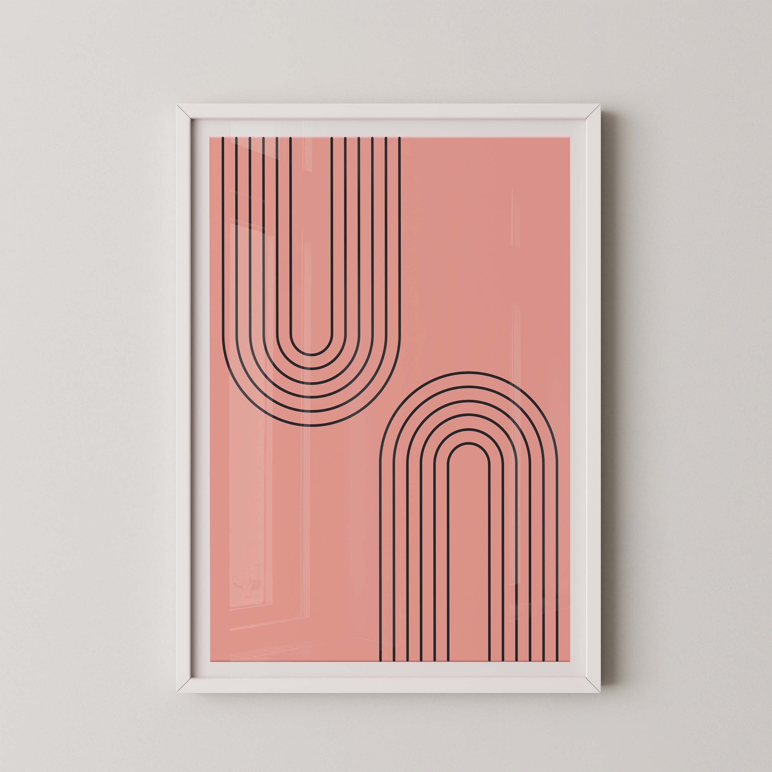 Abstract Arches Vertical in Salmon