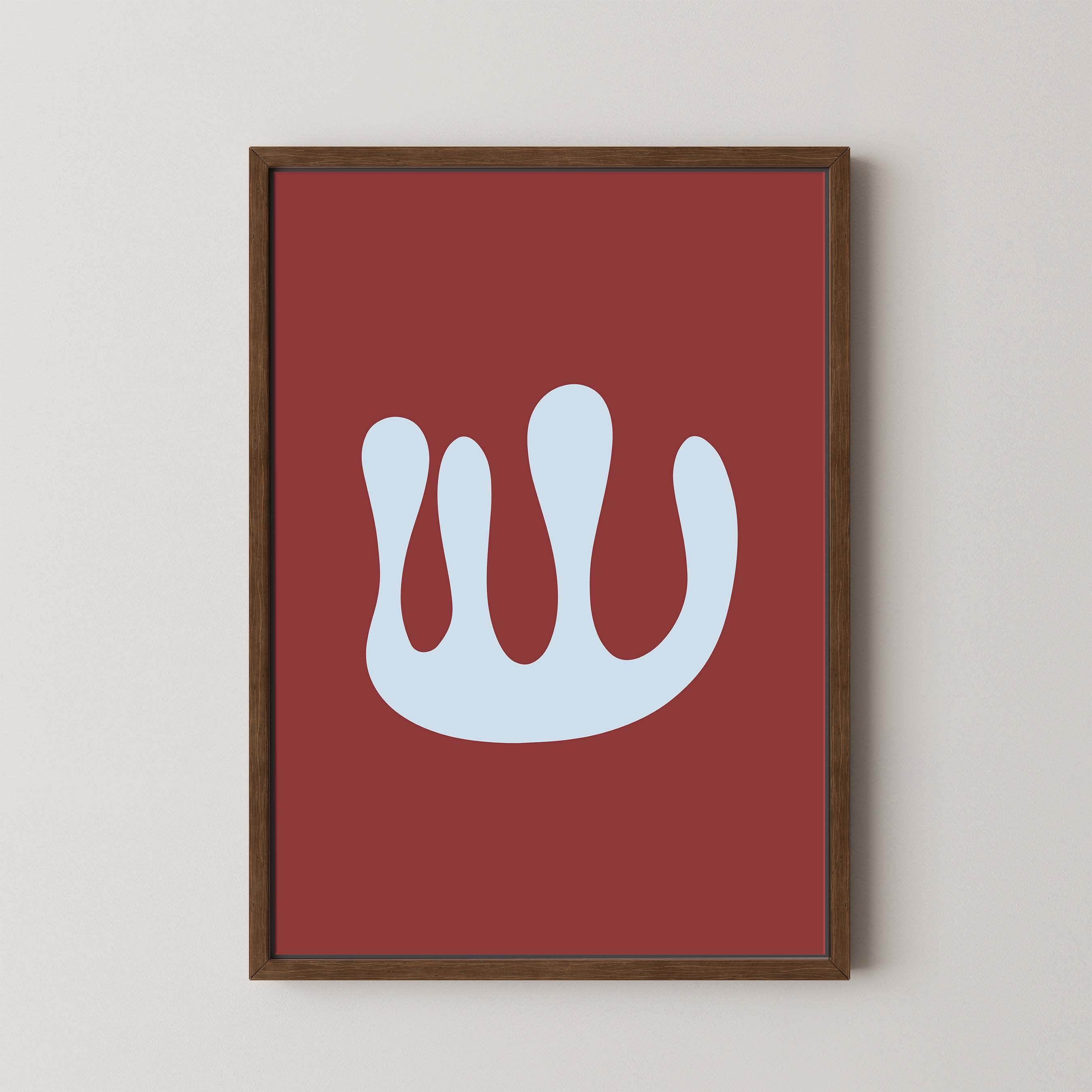 Abstract Coral in Red and Sky