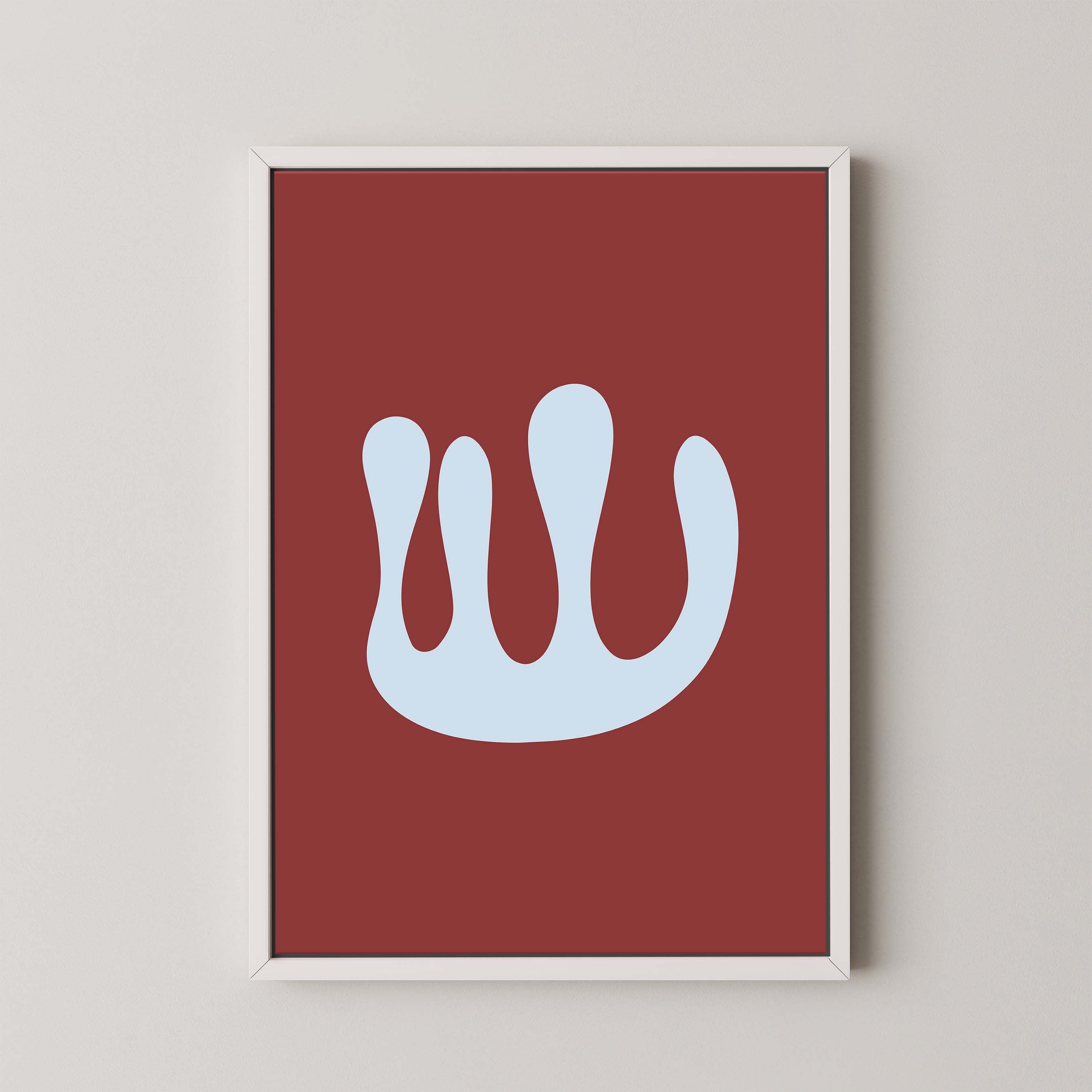 Abstract Coral in Red and Sky
