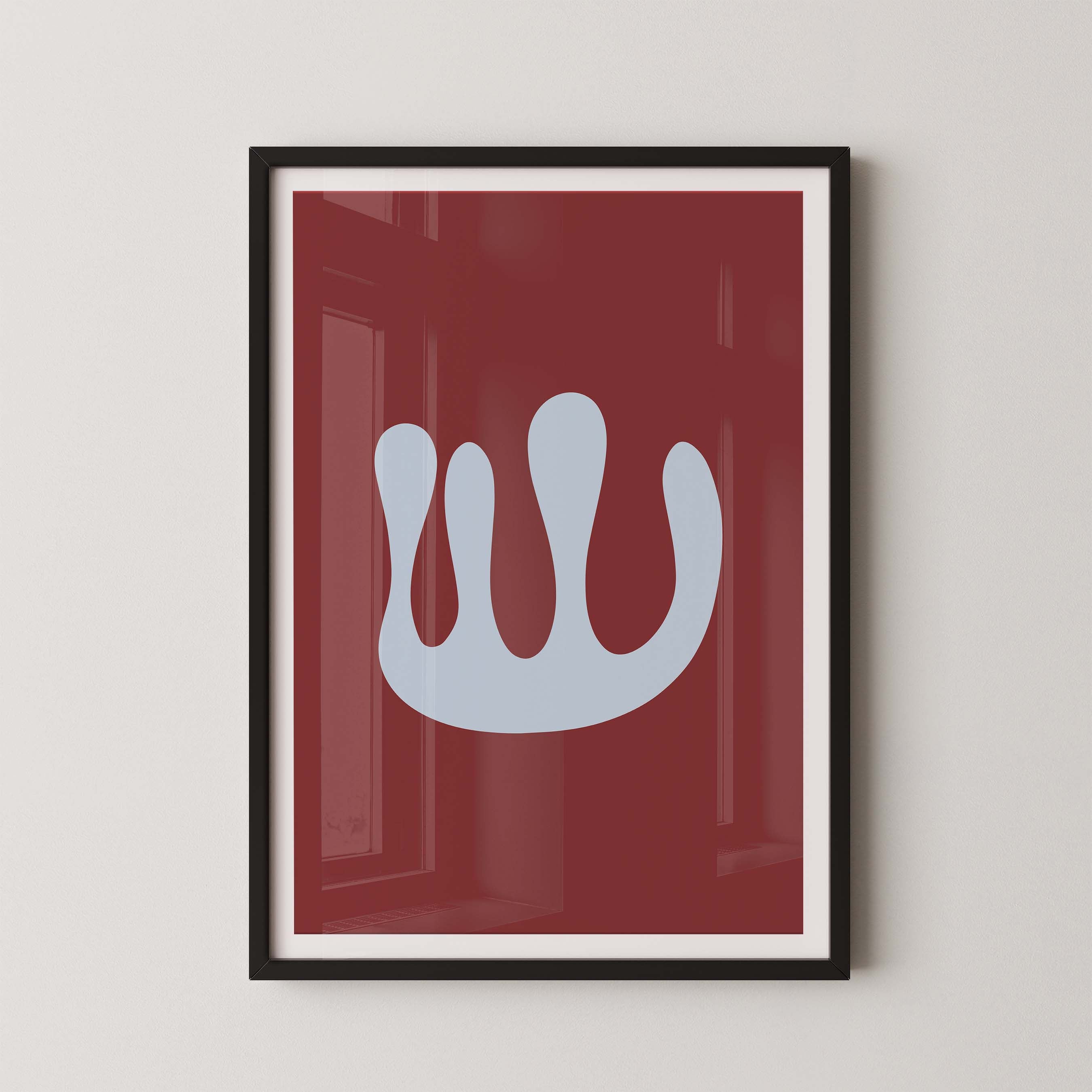 Abstract Coral in Red and Sky