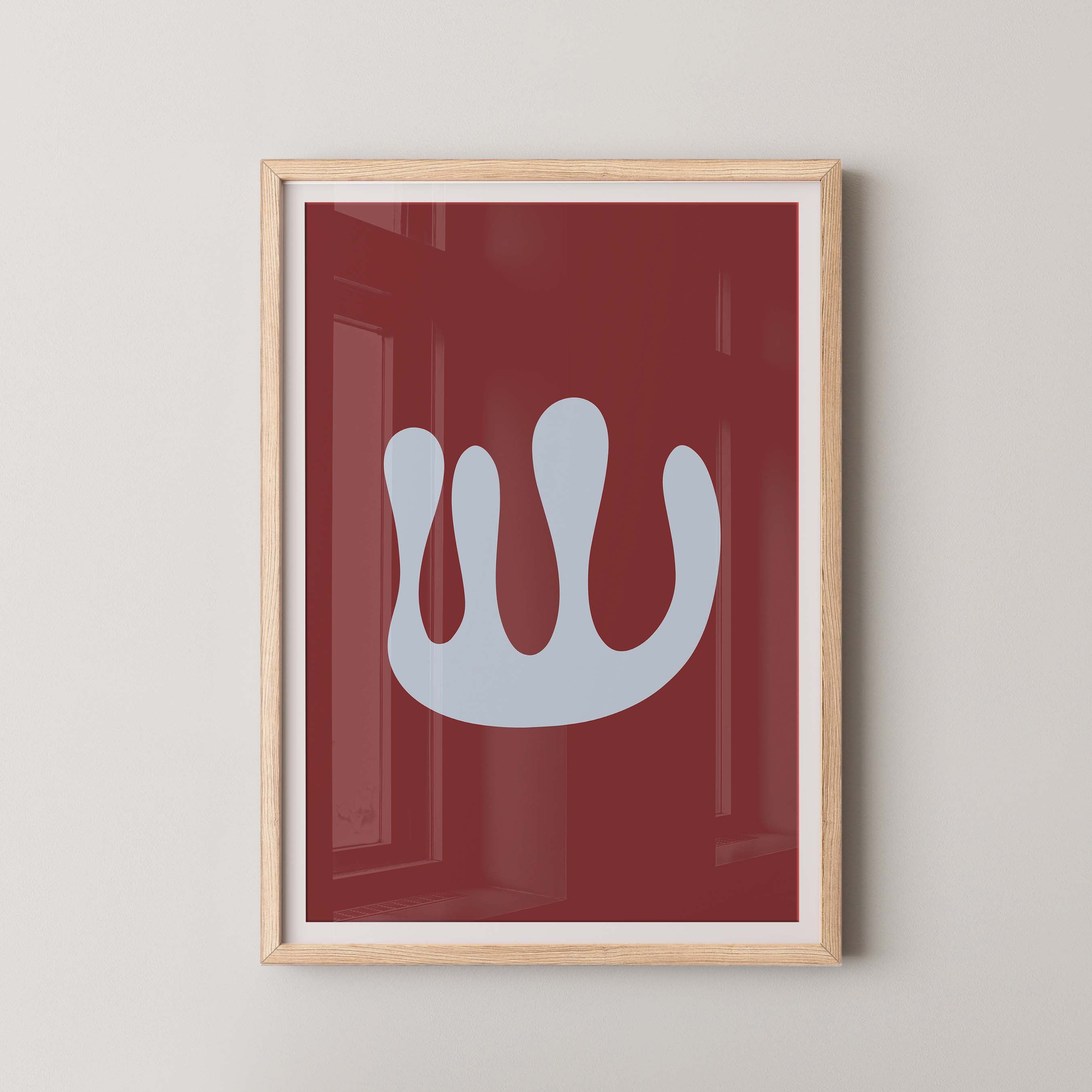 Abstract Coral in Red and Sky