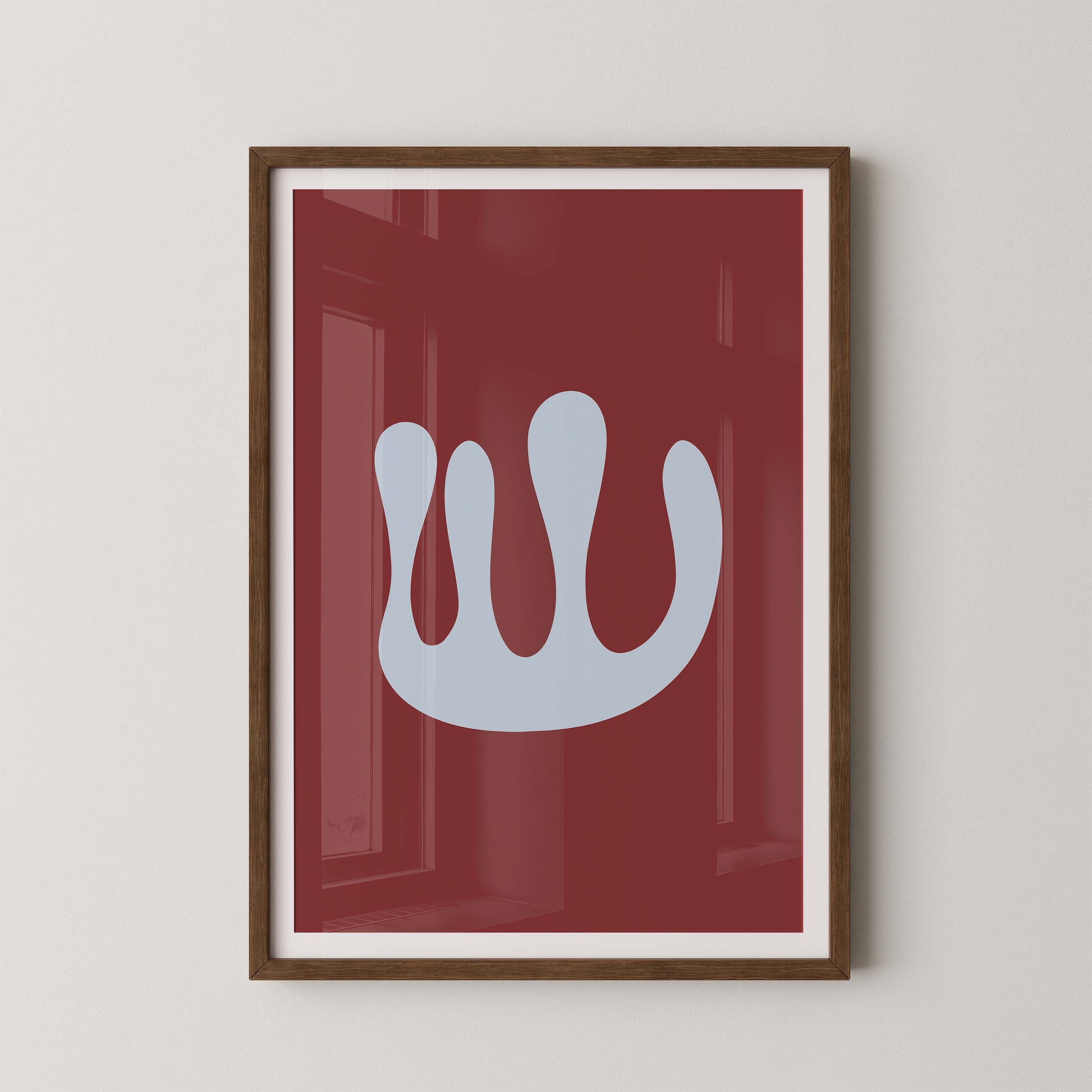 Abstract Coral in Red and Sky