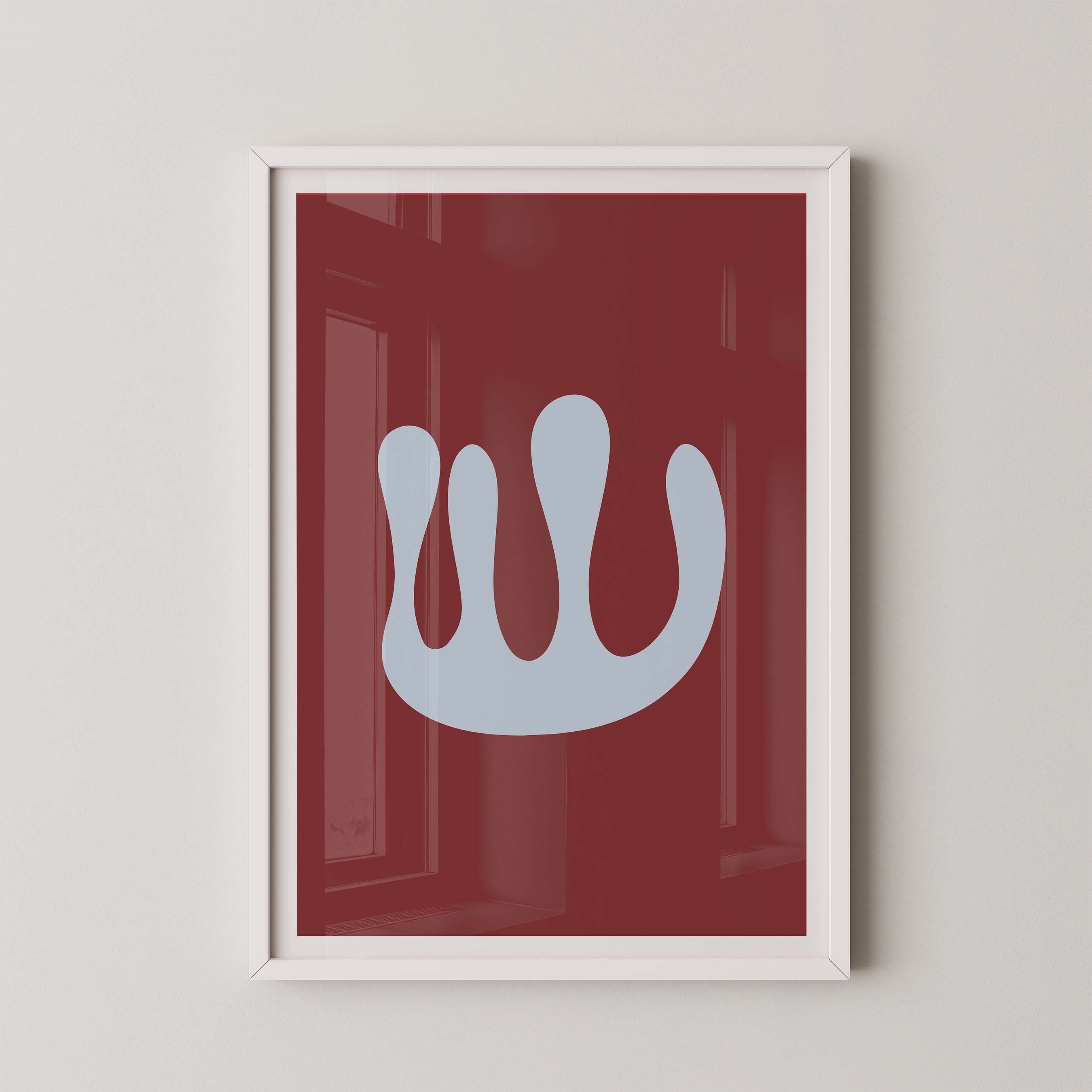 Abstract Coral in Red and Sky