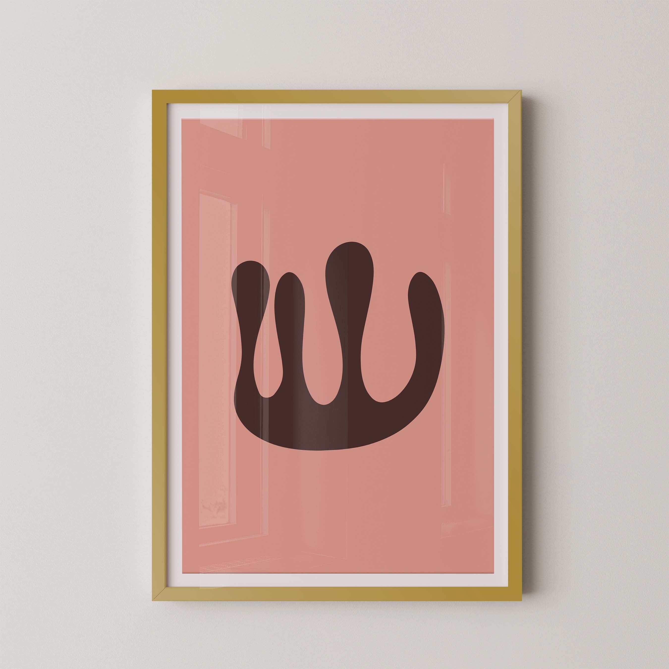 Abstract Coral in Salmon and Brown