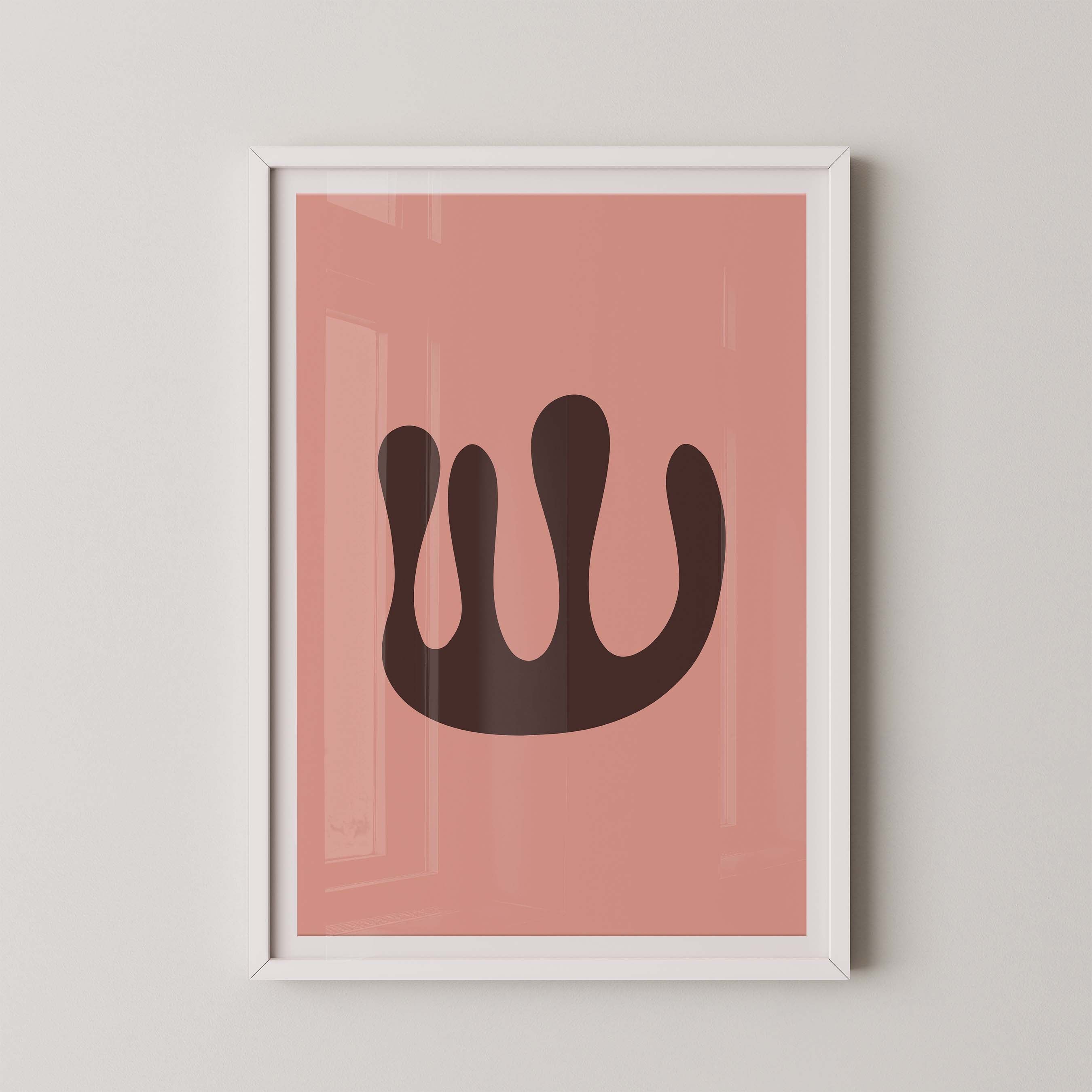 Abstract Coral in Salmon and Brown