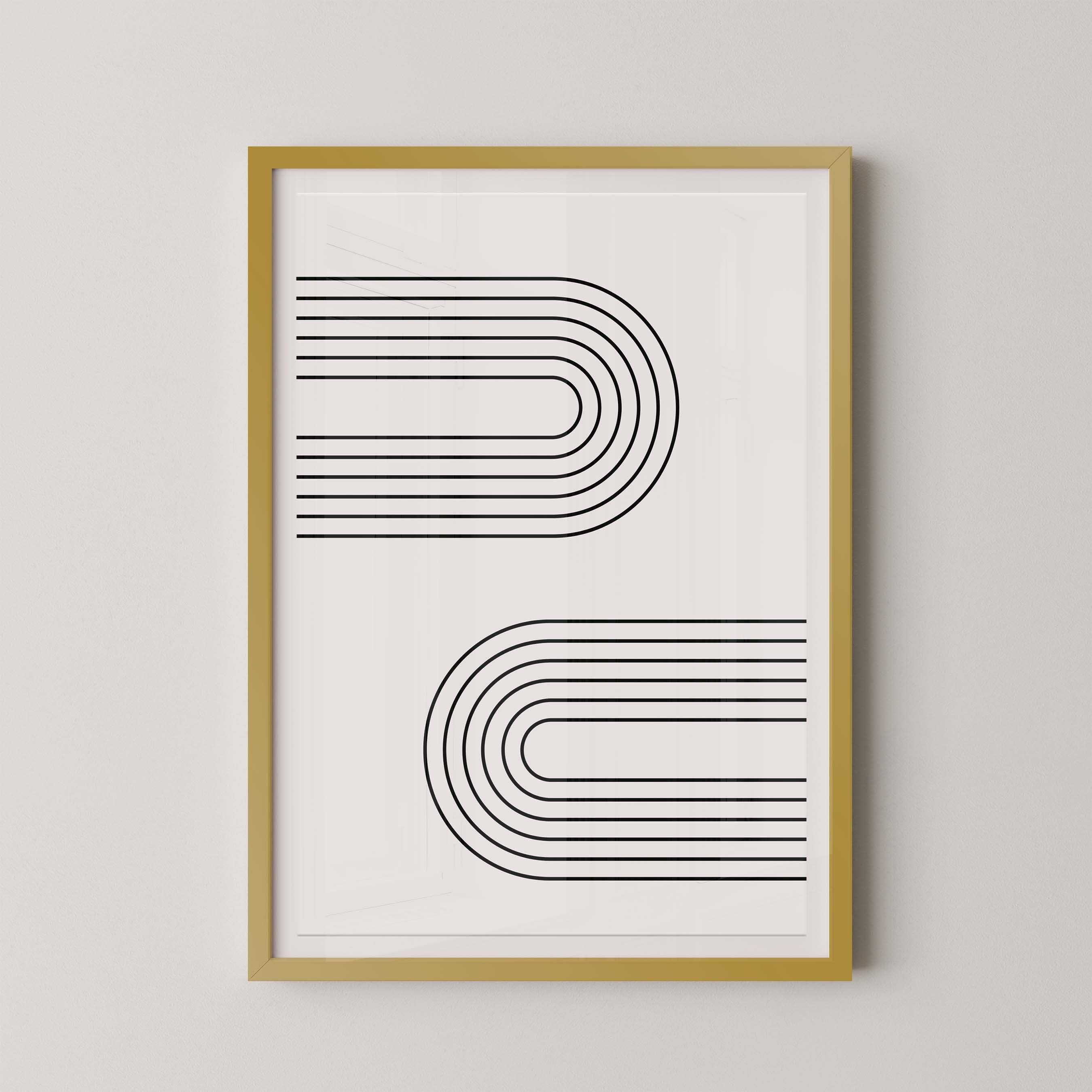 Abstract Arches Horizontal in Cream