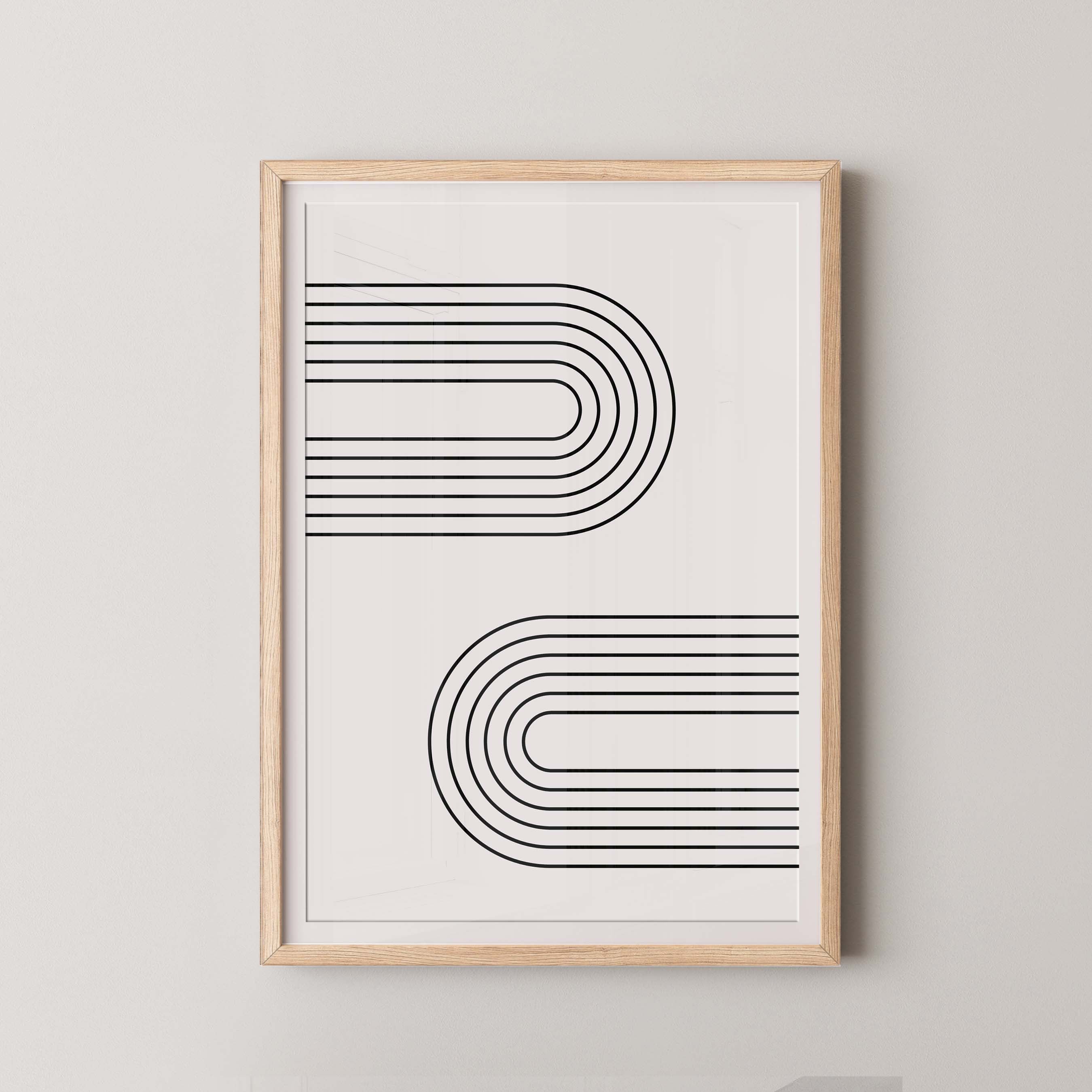 Abstract Arches Horizontal in Cream