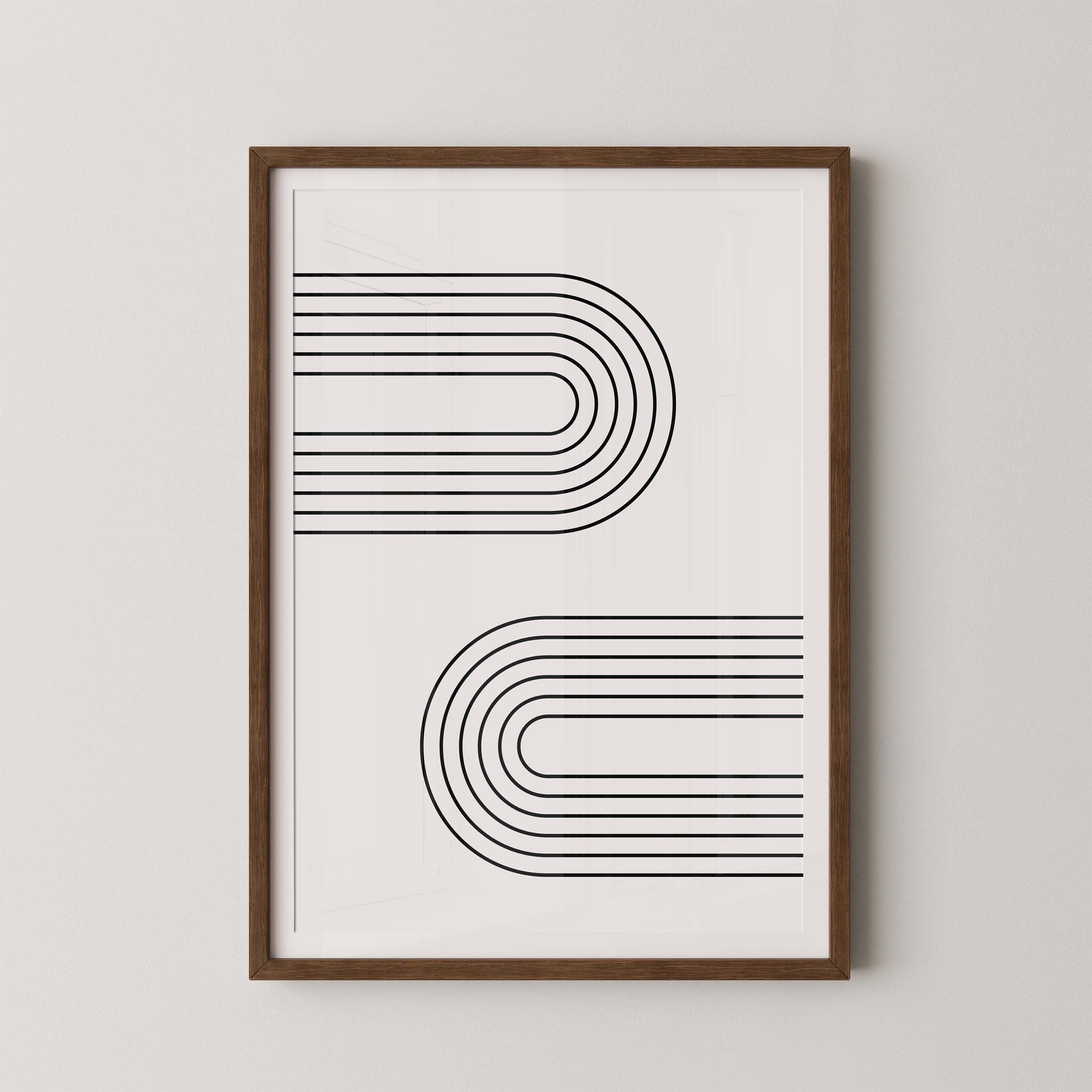 Abstract Arches Horizontal in Cream