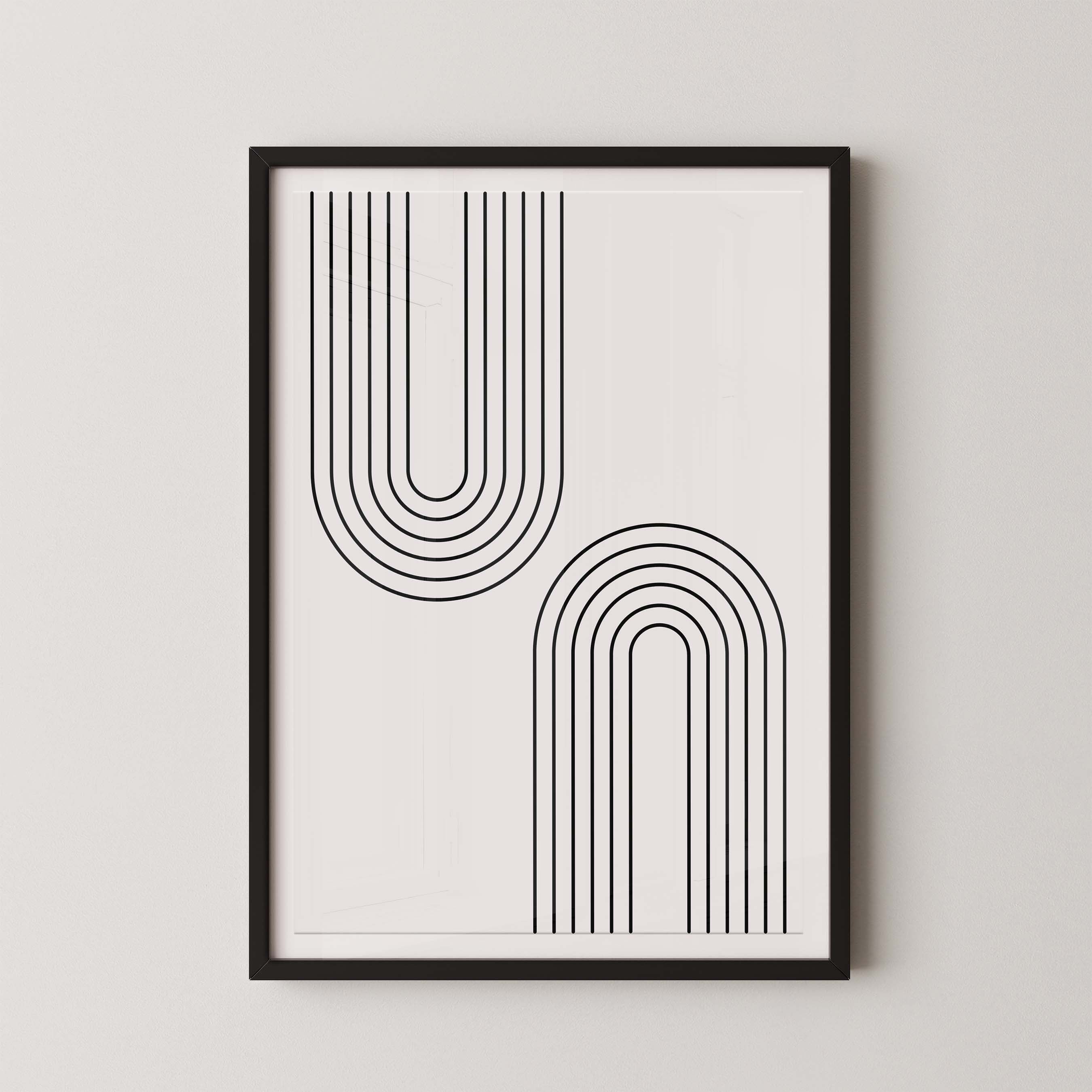 Abstract Arches Vertical in Cream