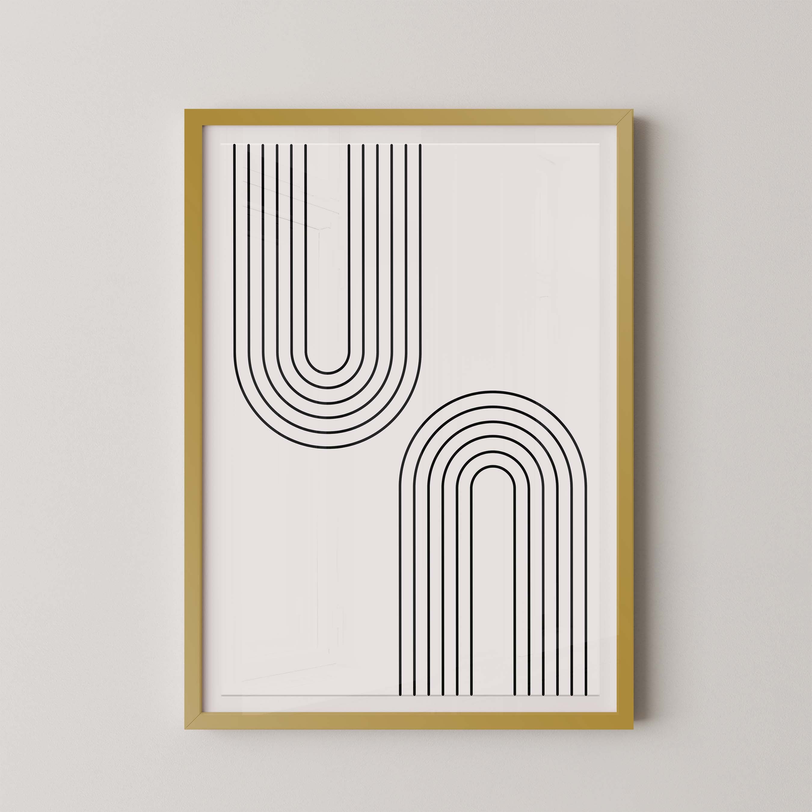 Abstract Arches Vertical in Cream