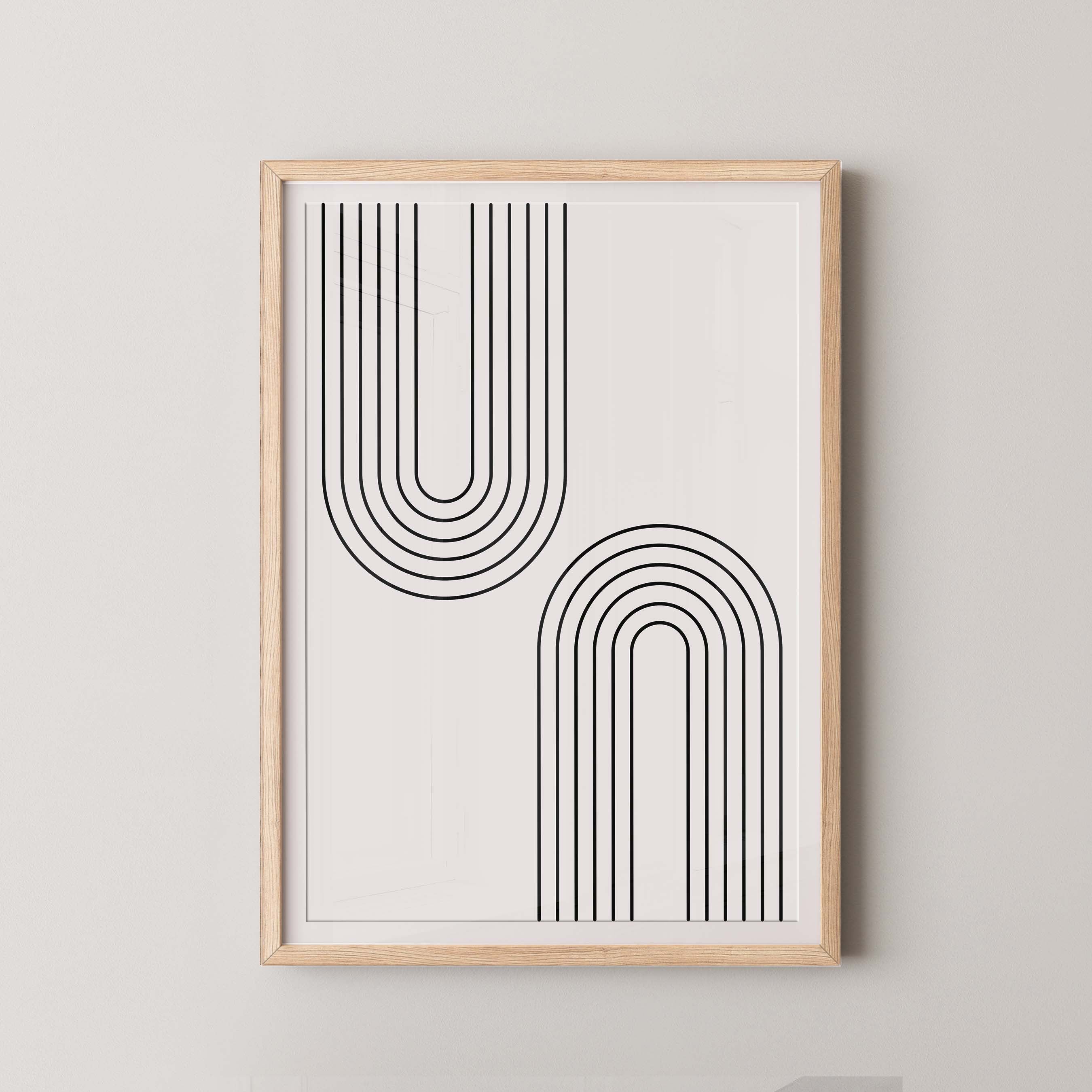 Abstract Arches Vertical in Cream