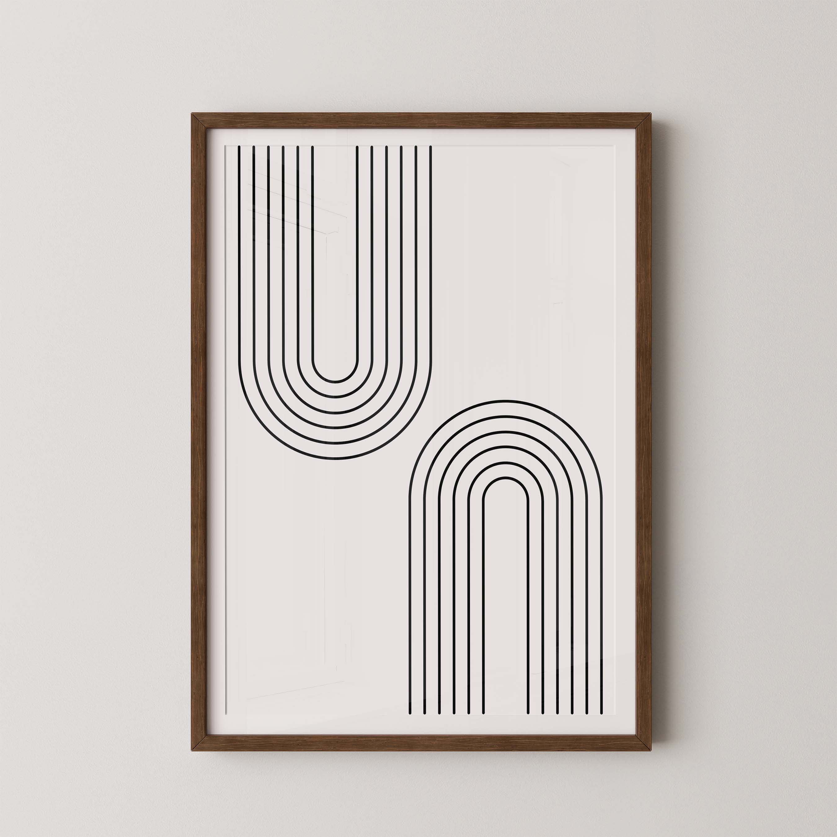 Abstract Arches Vertical in Cream