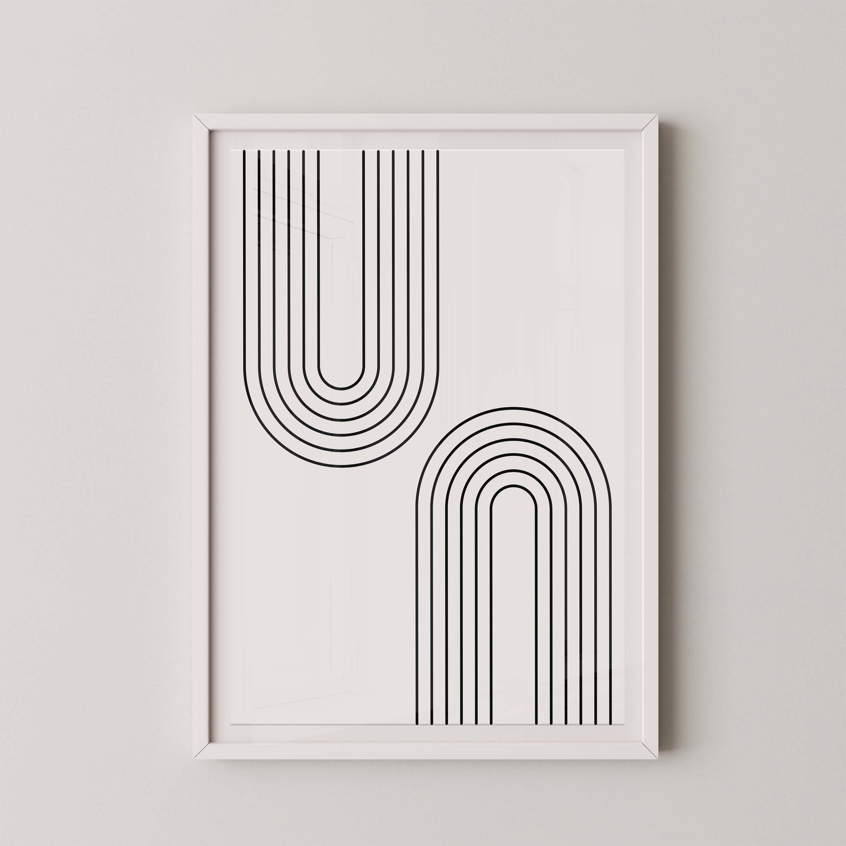 Abstract Arches Vertical in Cream