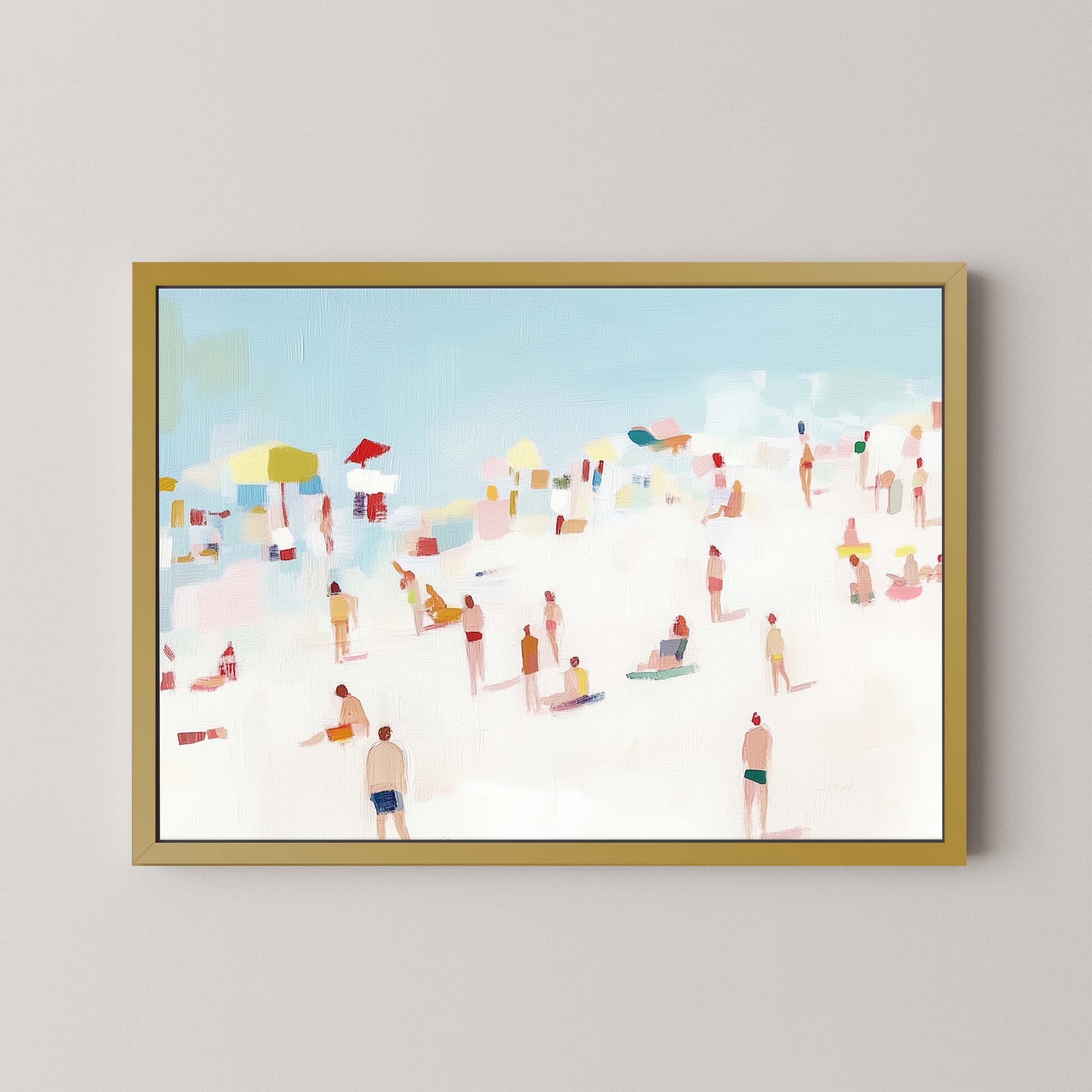 Beachgoers | Abstract Beach Art