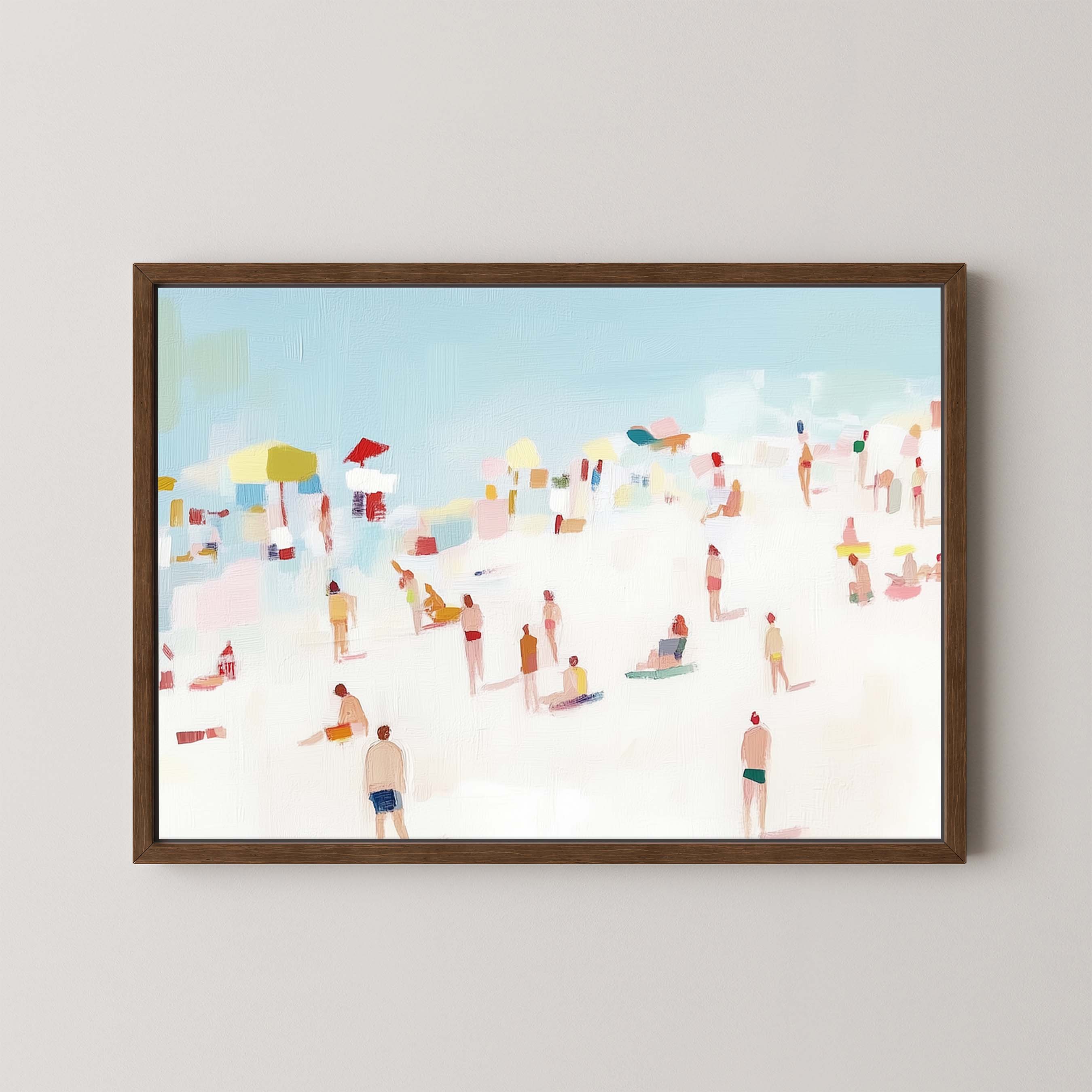 Beachgoers | Abstract Beach Art