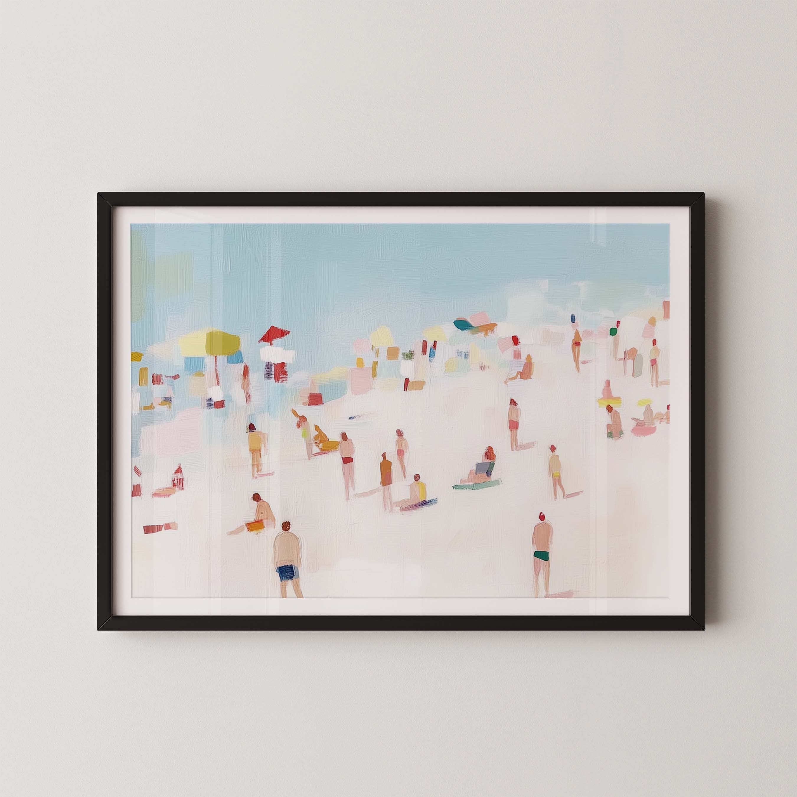 Beachgoers | Abstract Beach Art