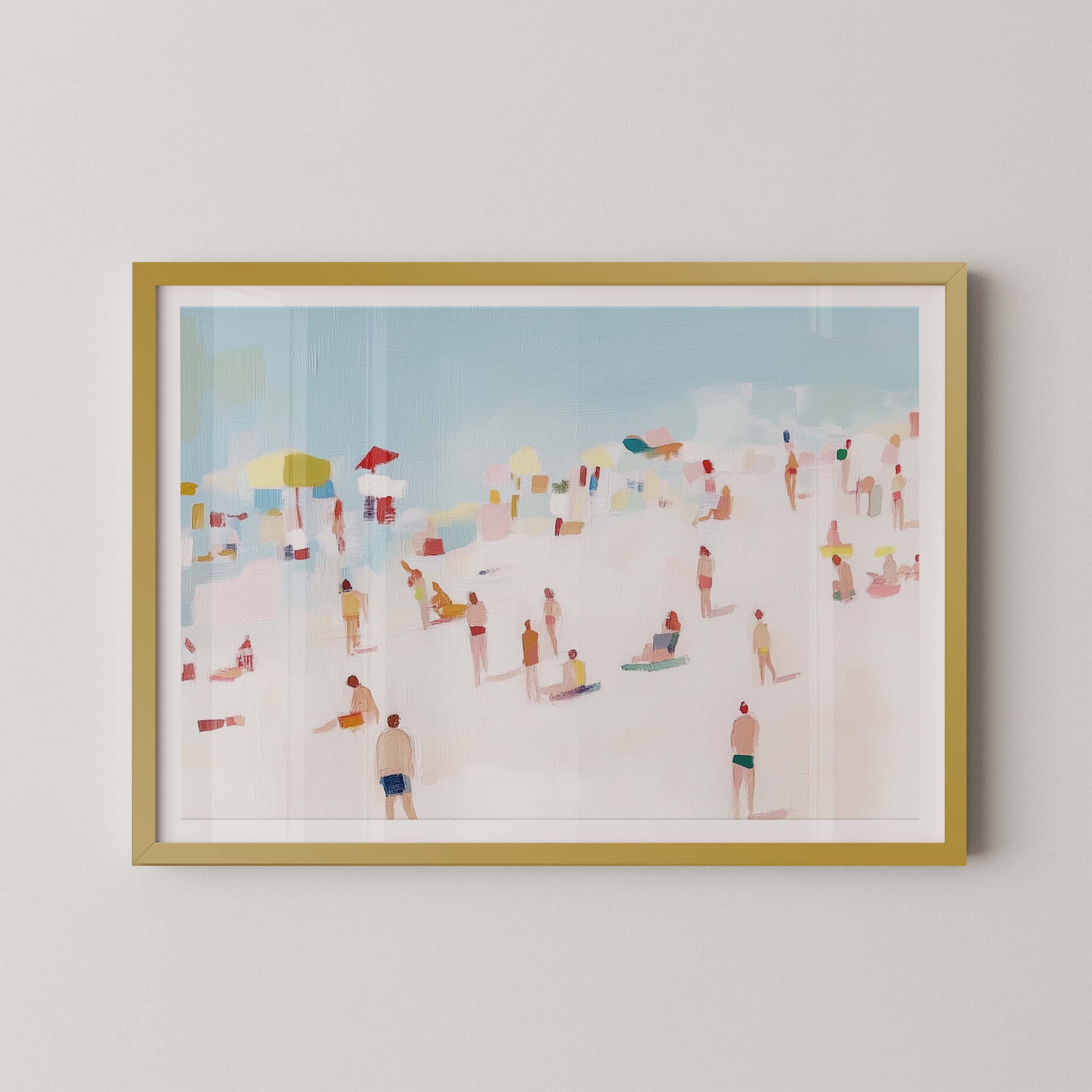 Beachgoers | Abstract Beach Art