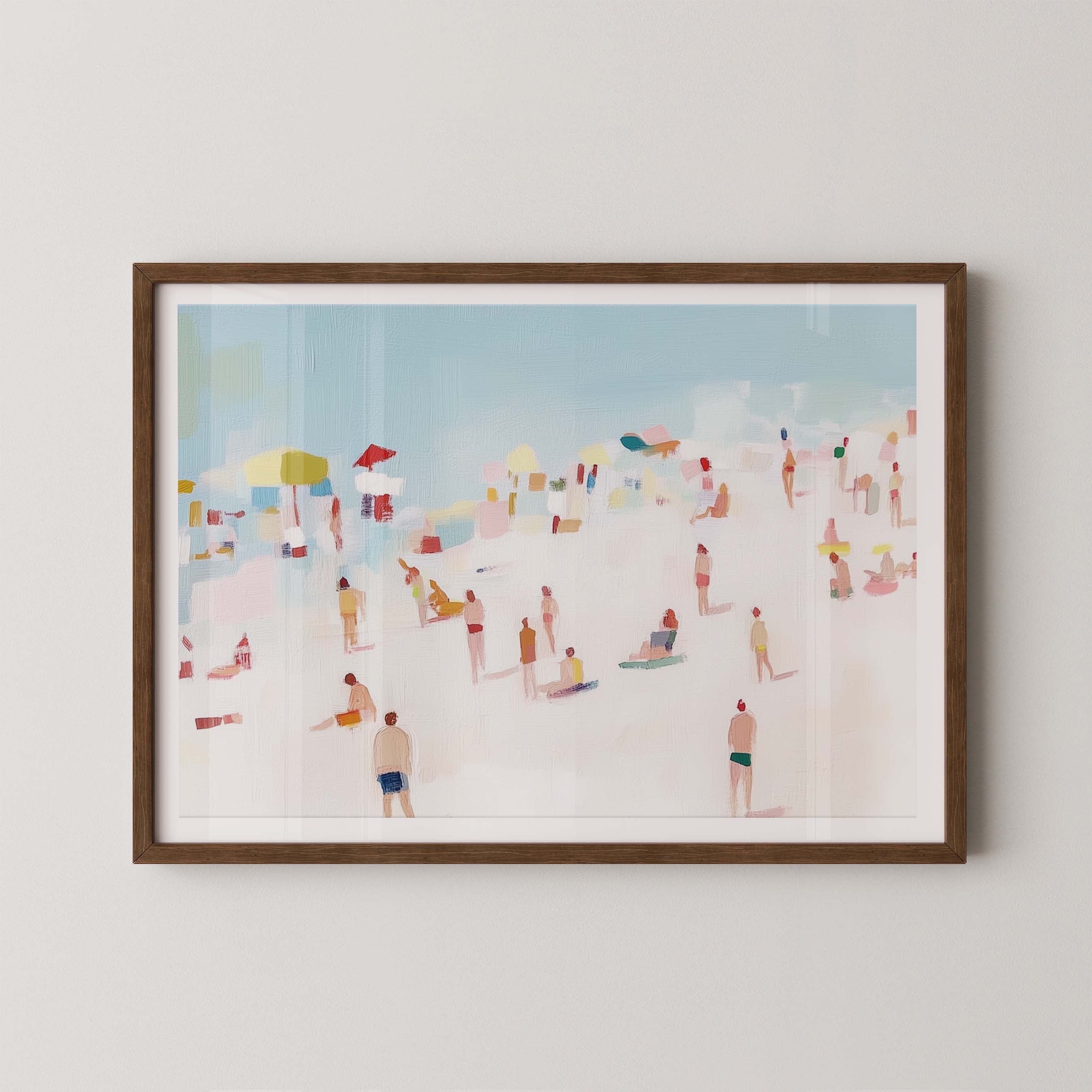 Beachgoers | Abstract Beach Art