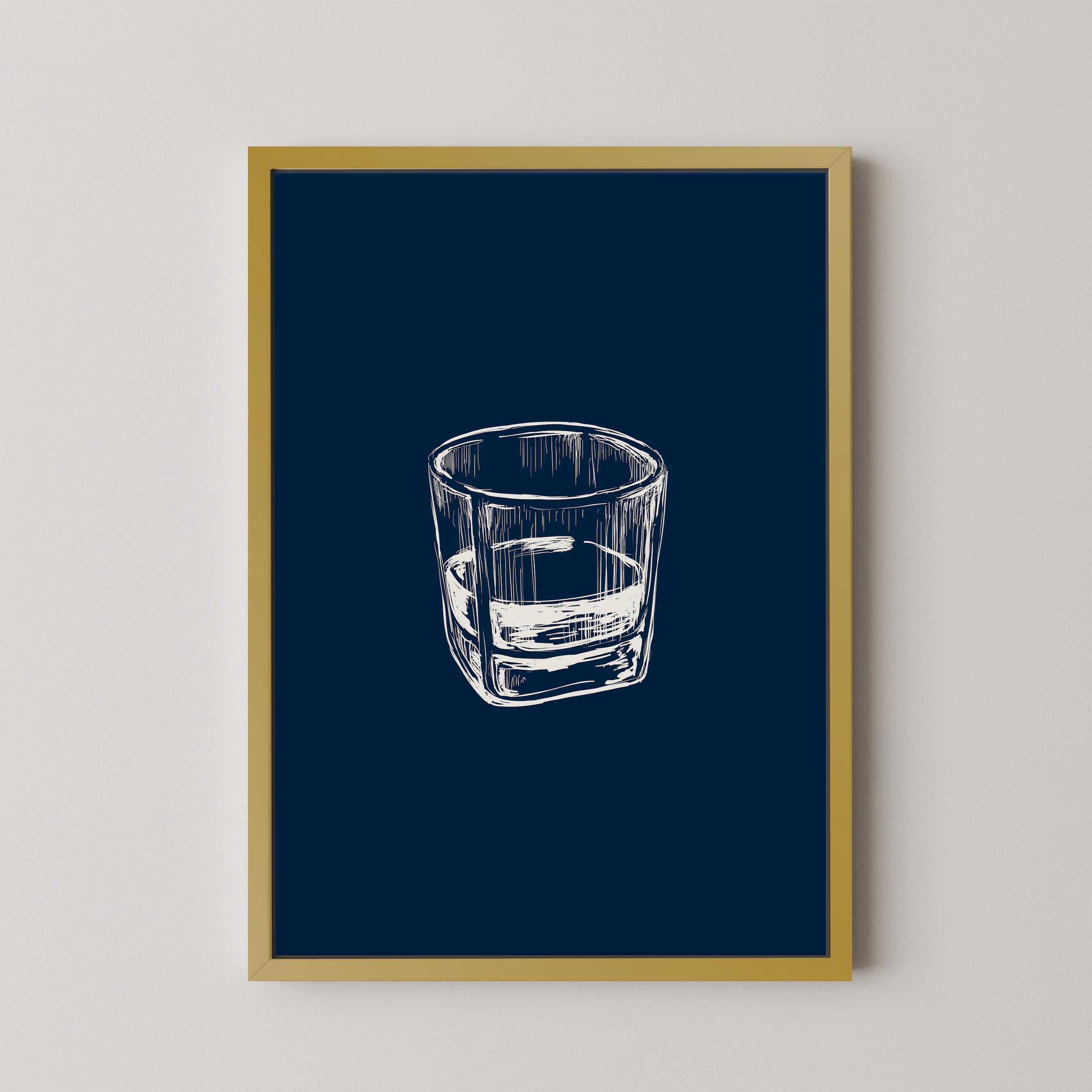 Bourbon Glass Blue