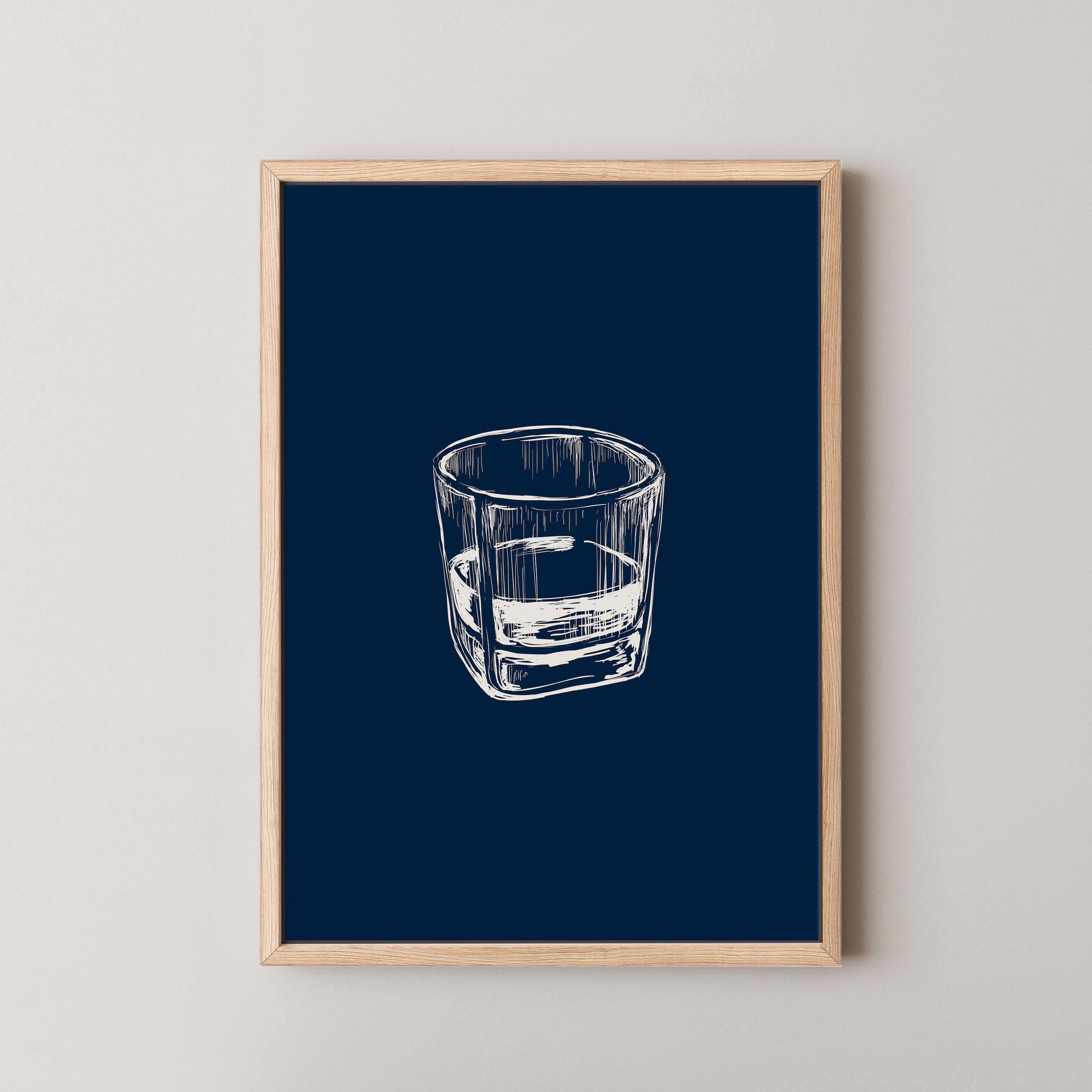 Bourbon Glass Blue