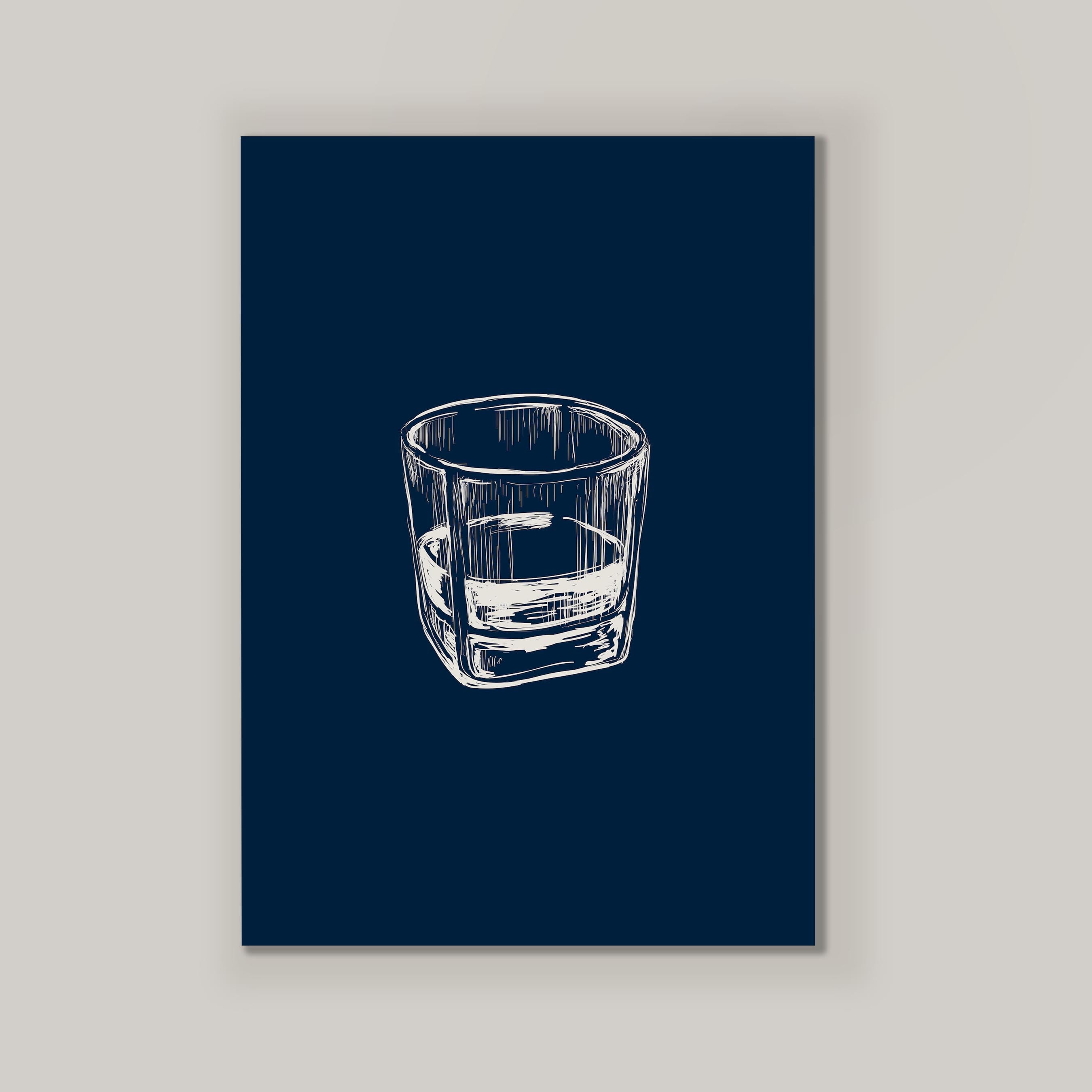 Bourbon Glass Blue