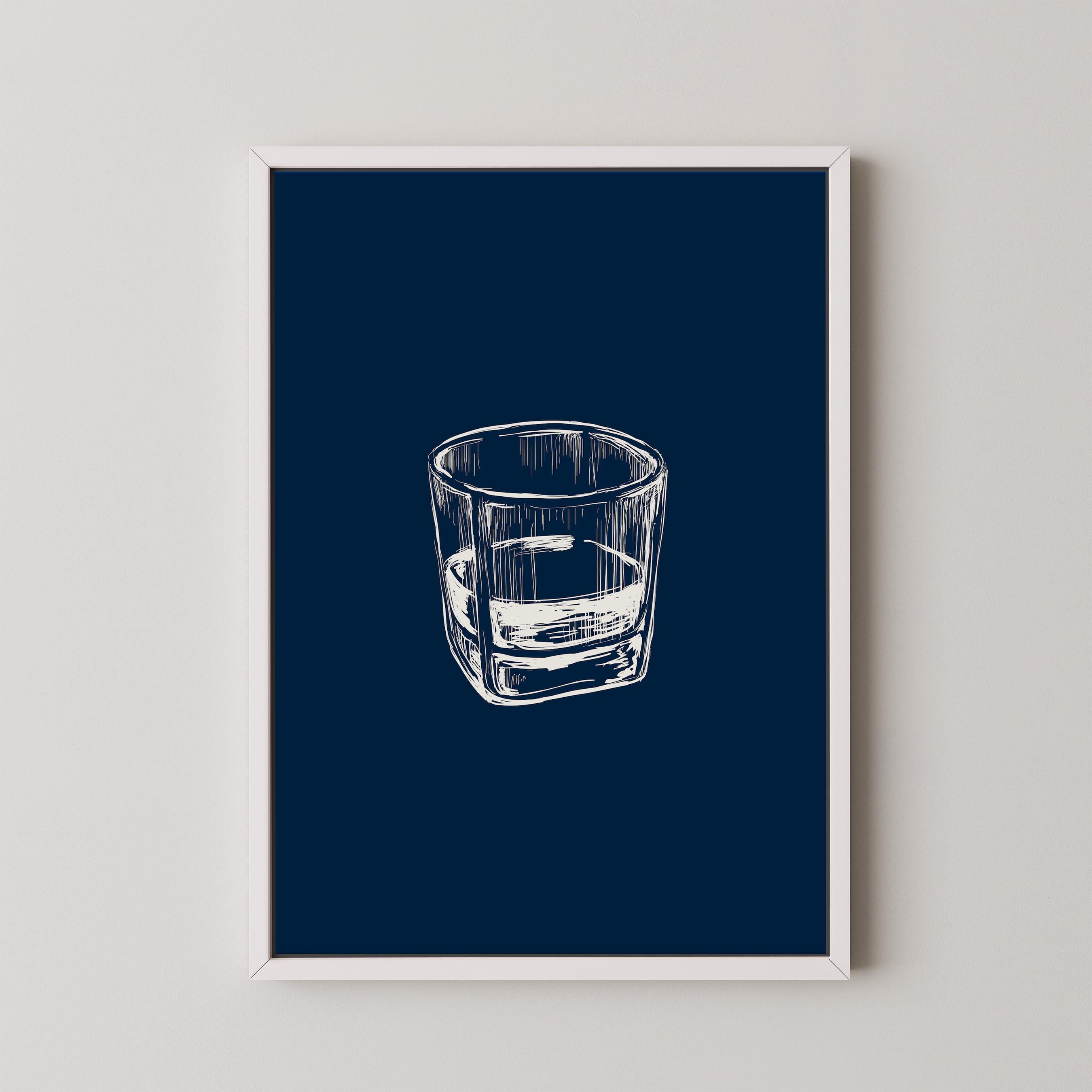 Bourbon Glass Blue