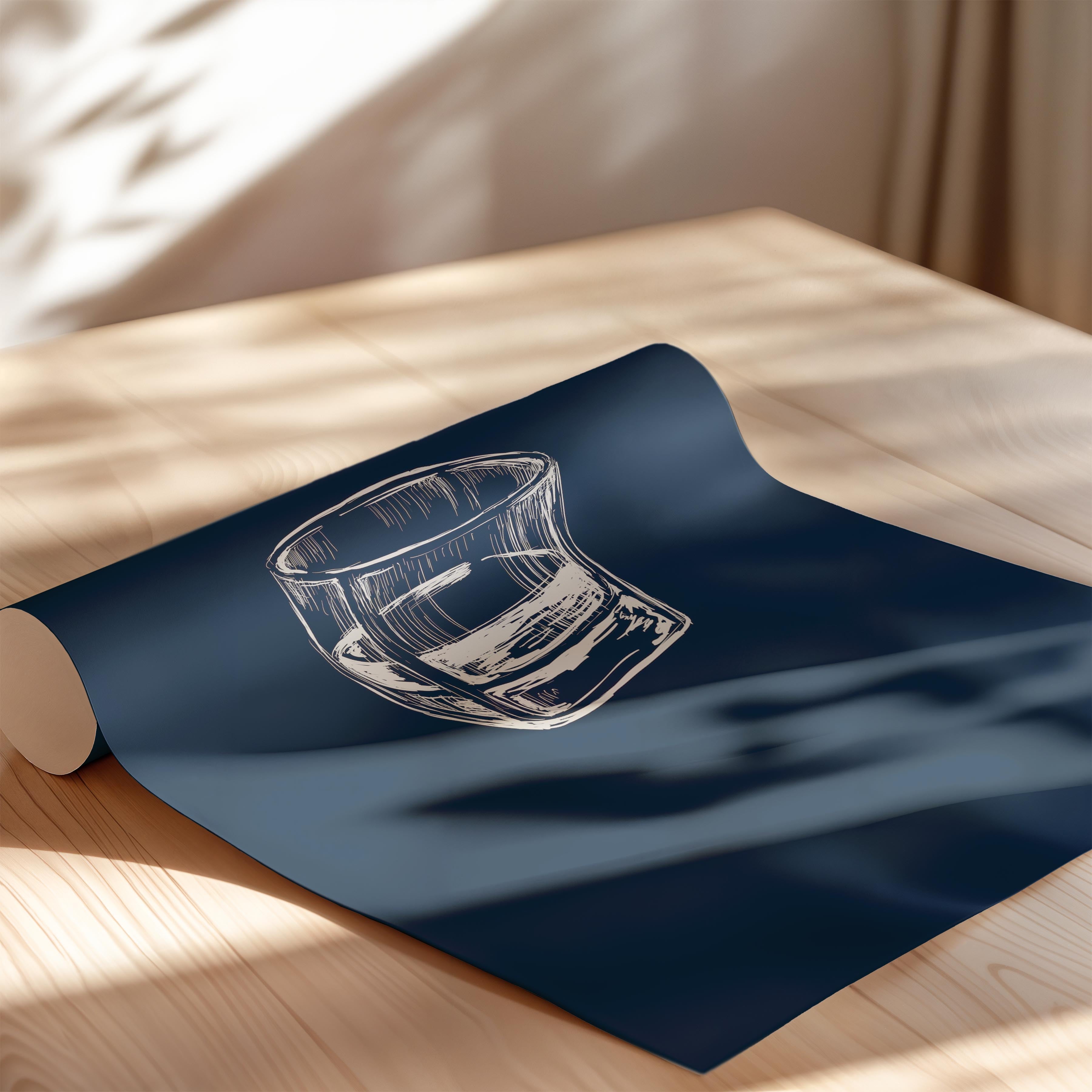 Bourbon Glass Blue