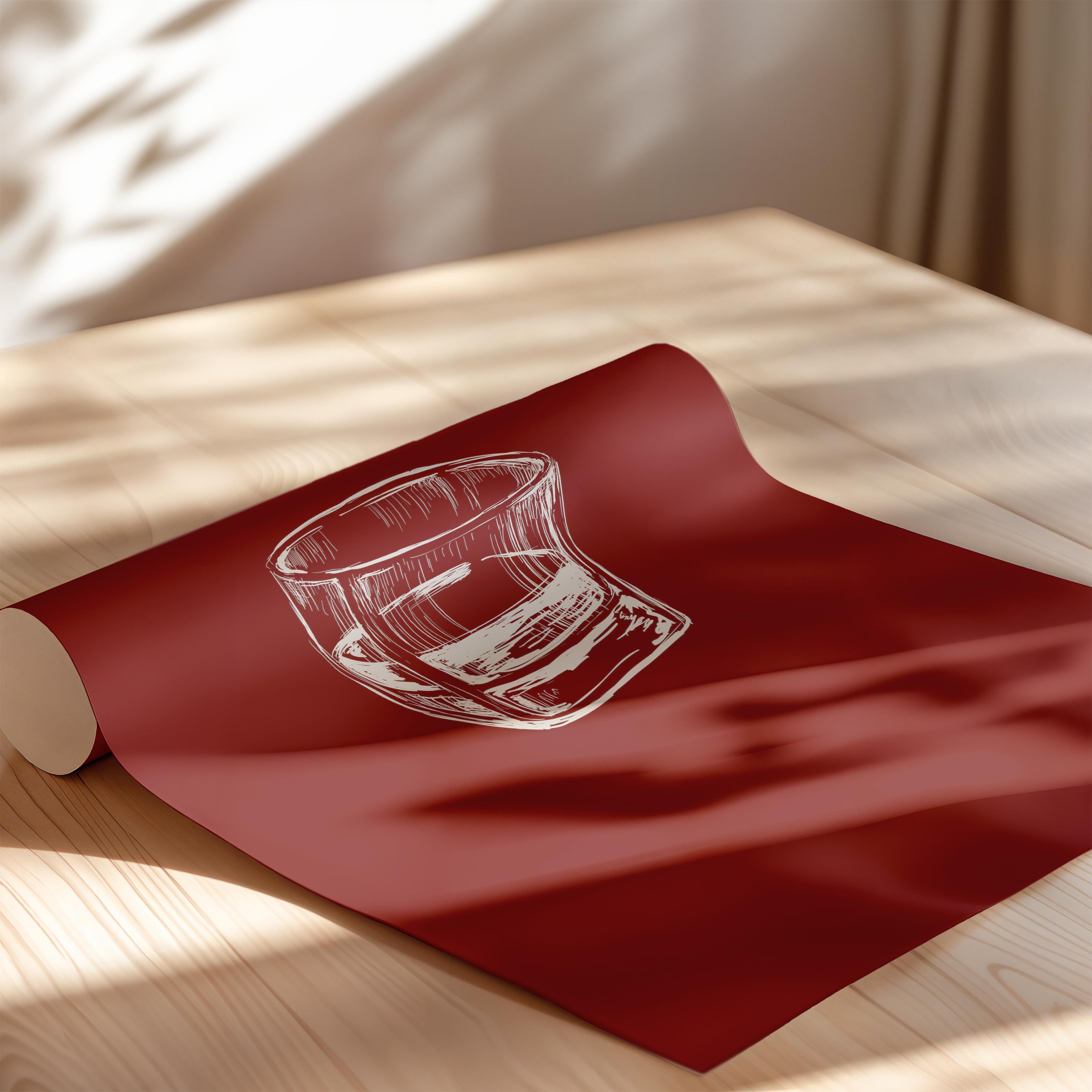 Bourbon Glass Red