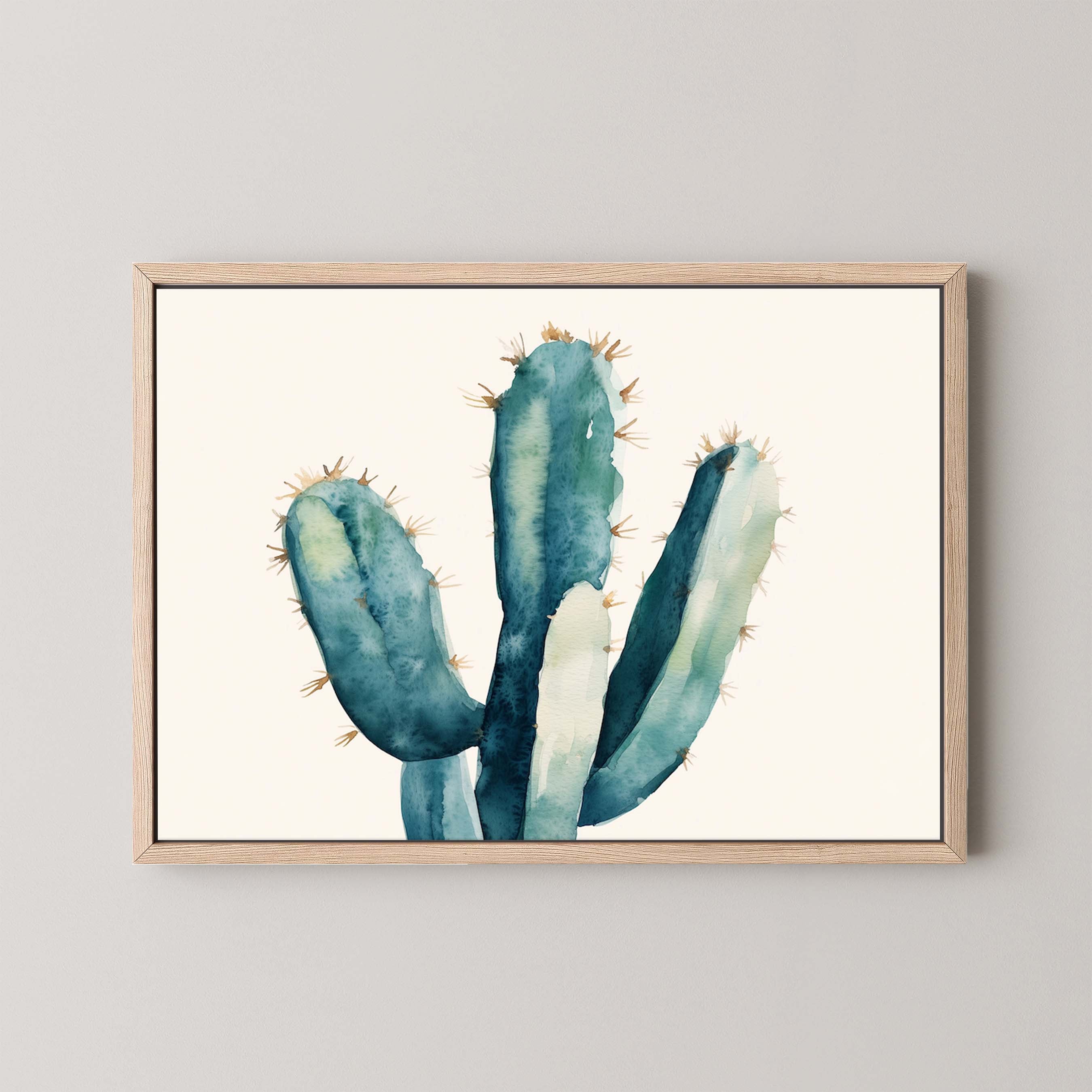 Champagne Saguaro | Desert Watercolor Art